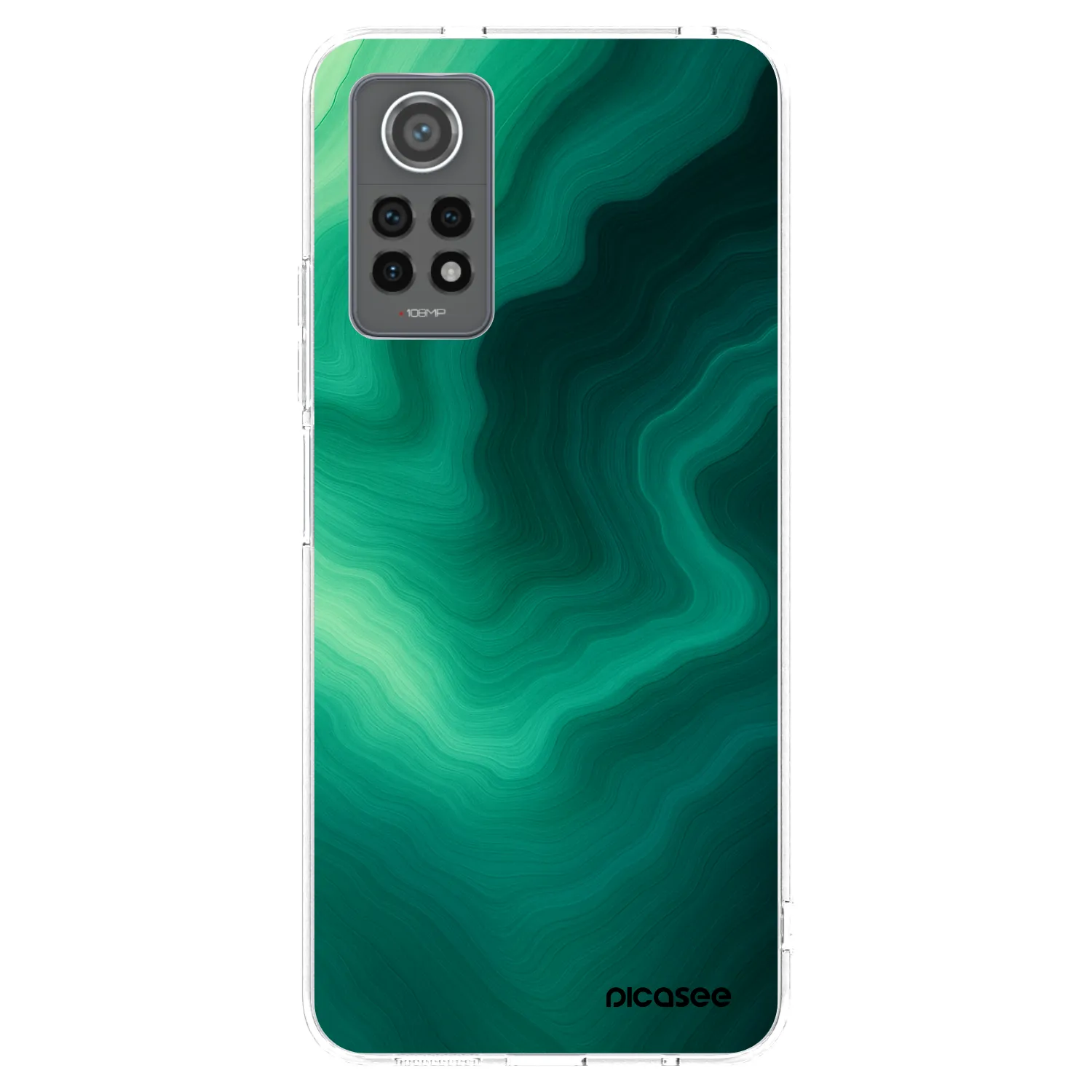 Picasee silikonska prozirna maskica za Xiaomi Redmi Note 12 Pro 4G - Malachite