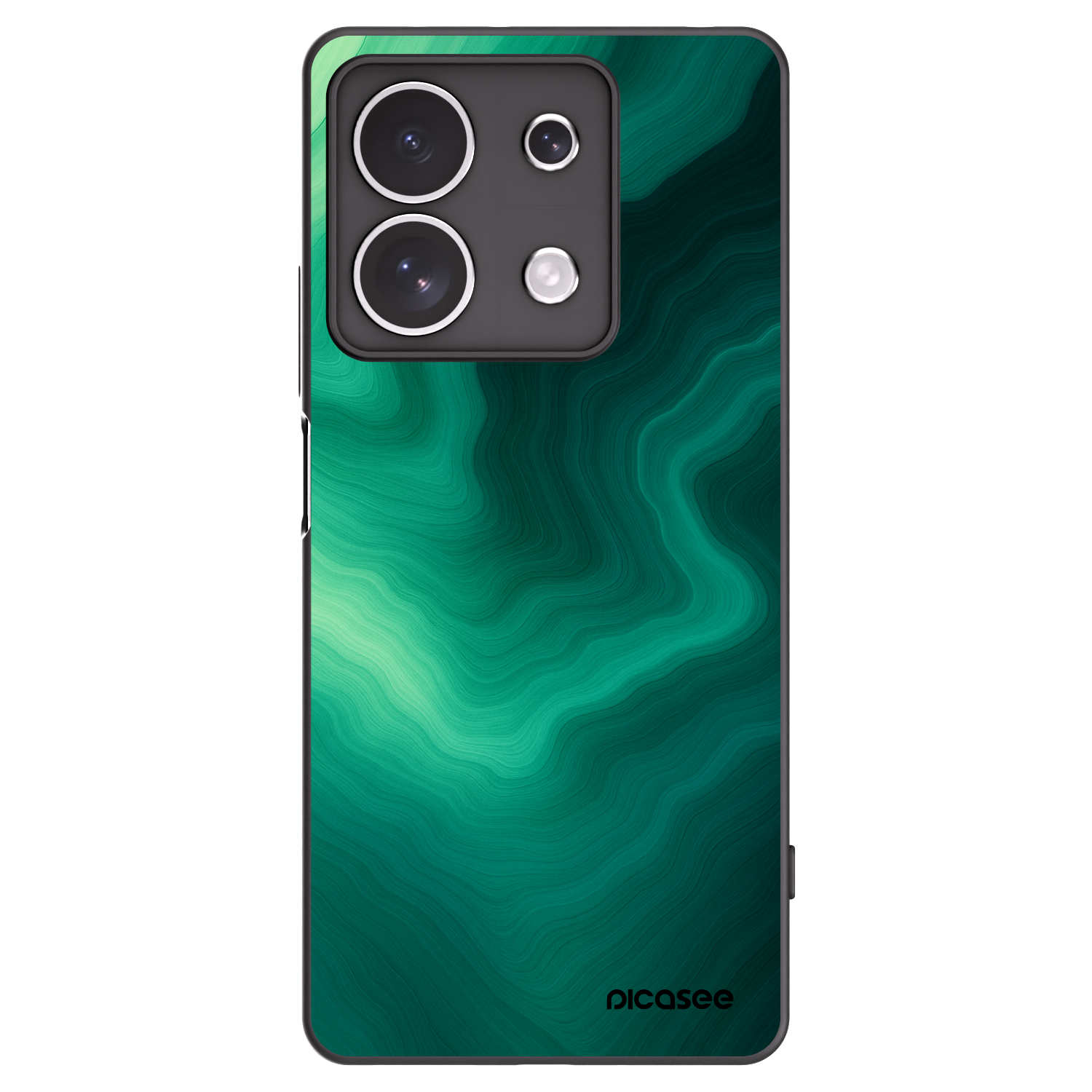 Picasee crna silikonska maskica za Xiaomi Redmi Note 13 4G - Malachite