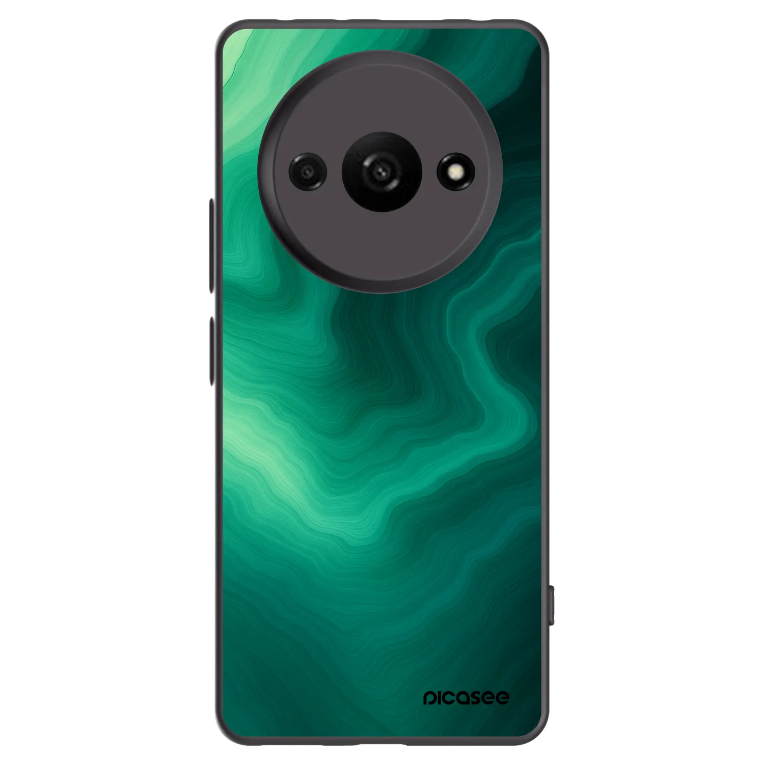 Picasee crna silikonska maskica za Xiaomi Redmi A3 - Malachite