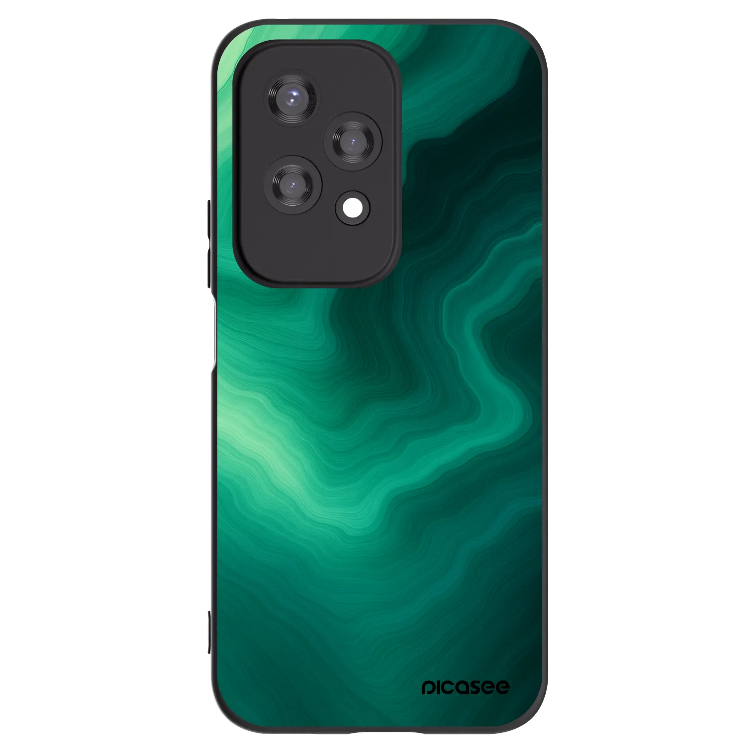Picasee crna silikonska maskica za Honor 200 Lite - Malachite