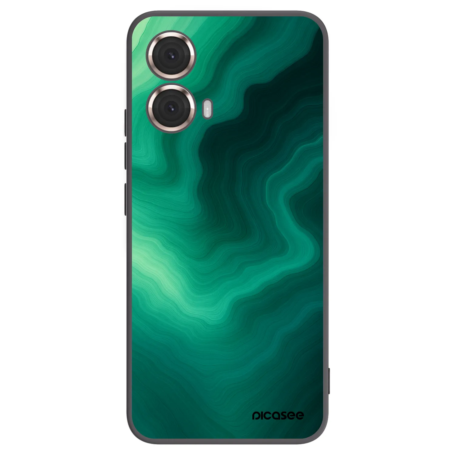 Picasee crna silikonska maskica za Motorola Moto G85 - Malachite