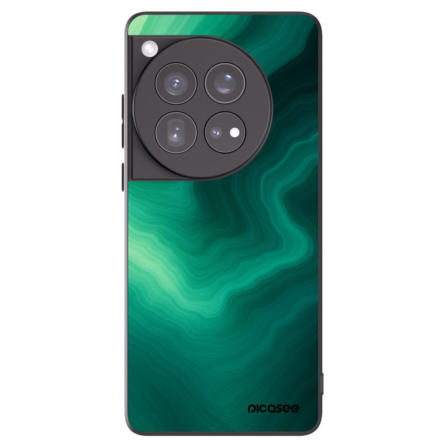 Picasee crna silikonska maskica za OnePlus 12 5G - Malachite