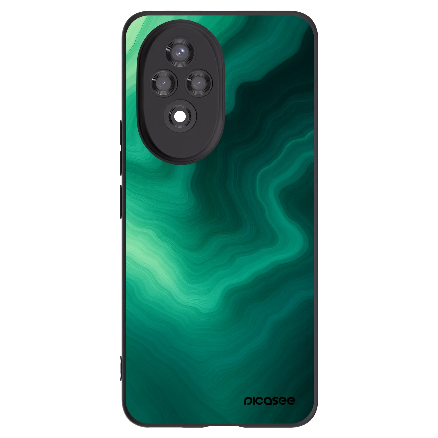 Picasee crna silikonska maskica za Honor 200 Pro 5G - Malachite