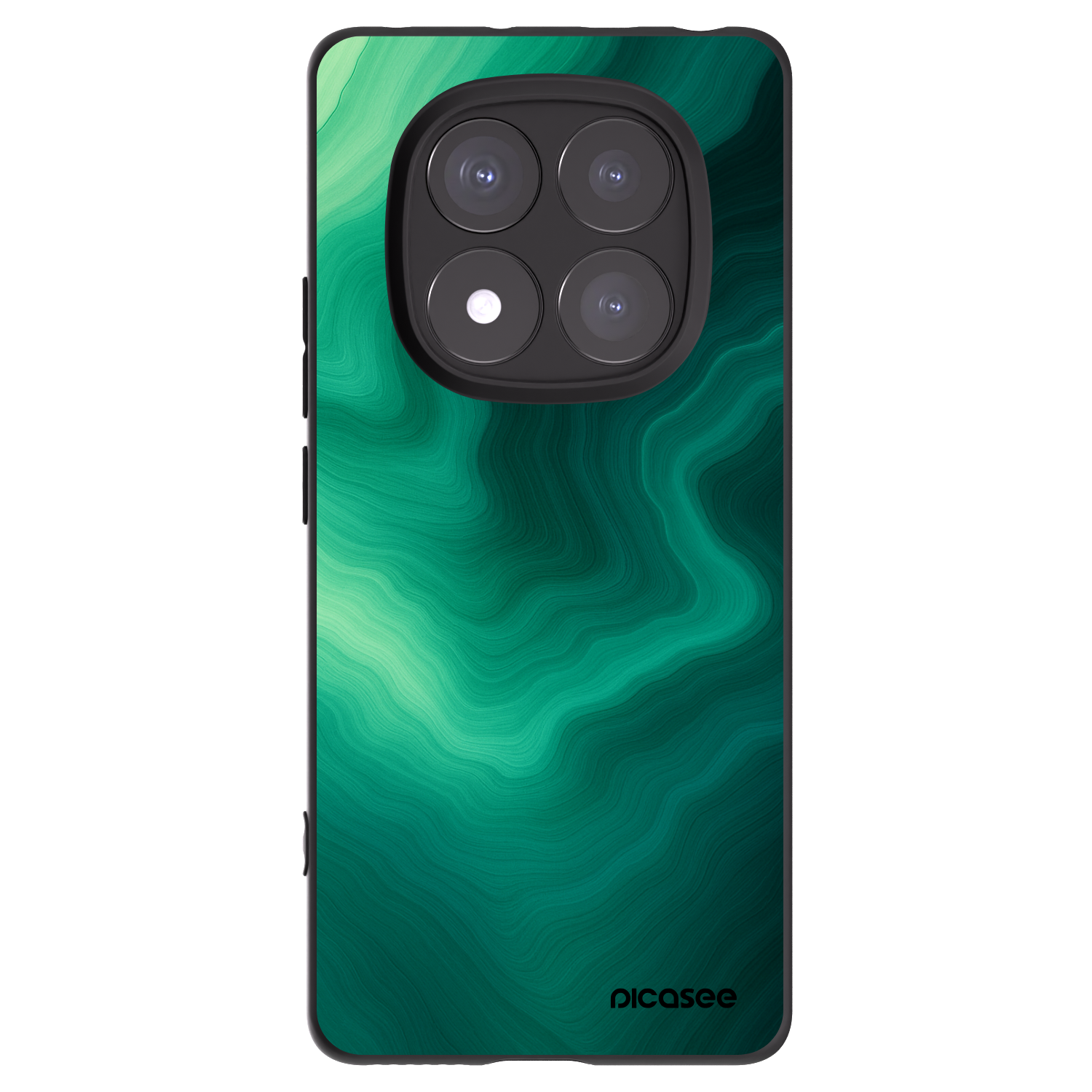 Picasee crna silikonska maskica za Xiaomi Redmi Note 14 Pro+ 5G - Malachite