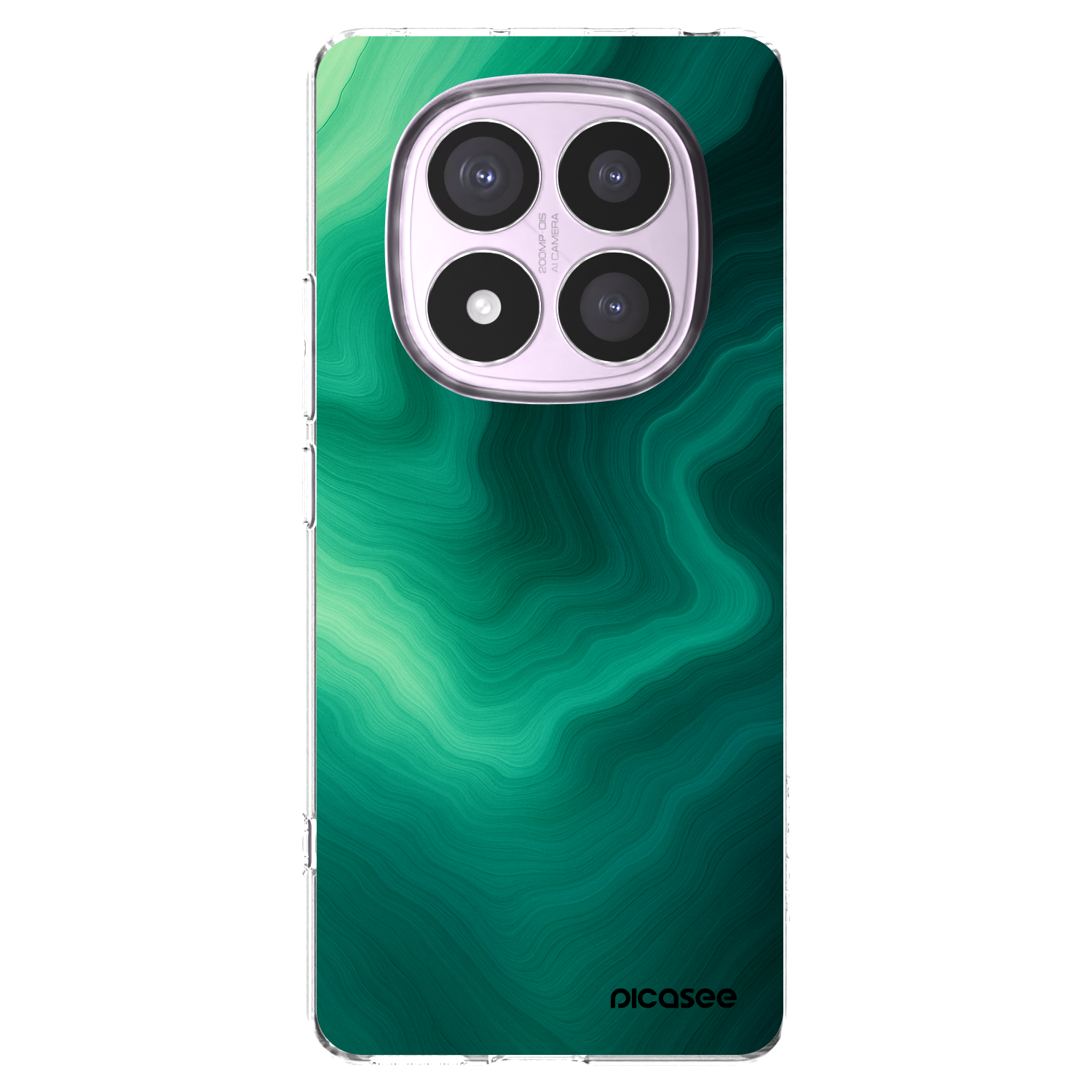 Picasee silikonska prozirna maskica za Xiaomi Redmi Note 14 Pro 5G - Malachite
