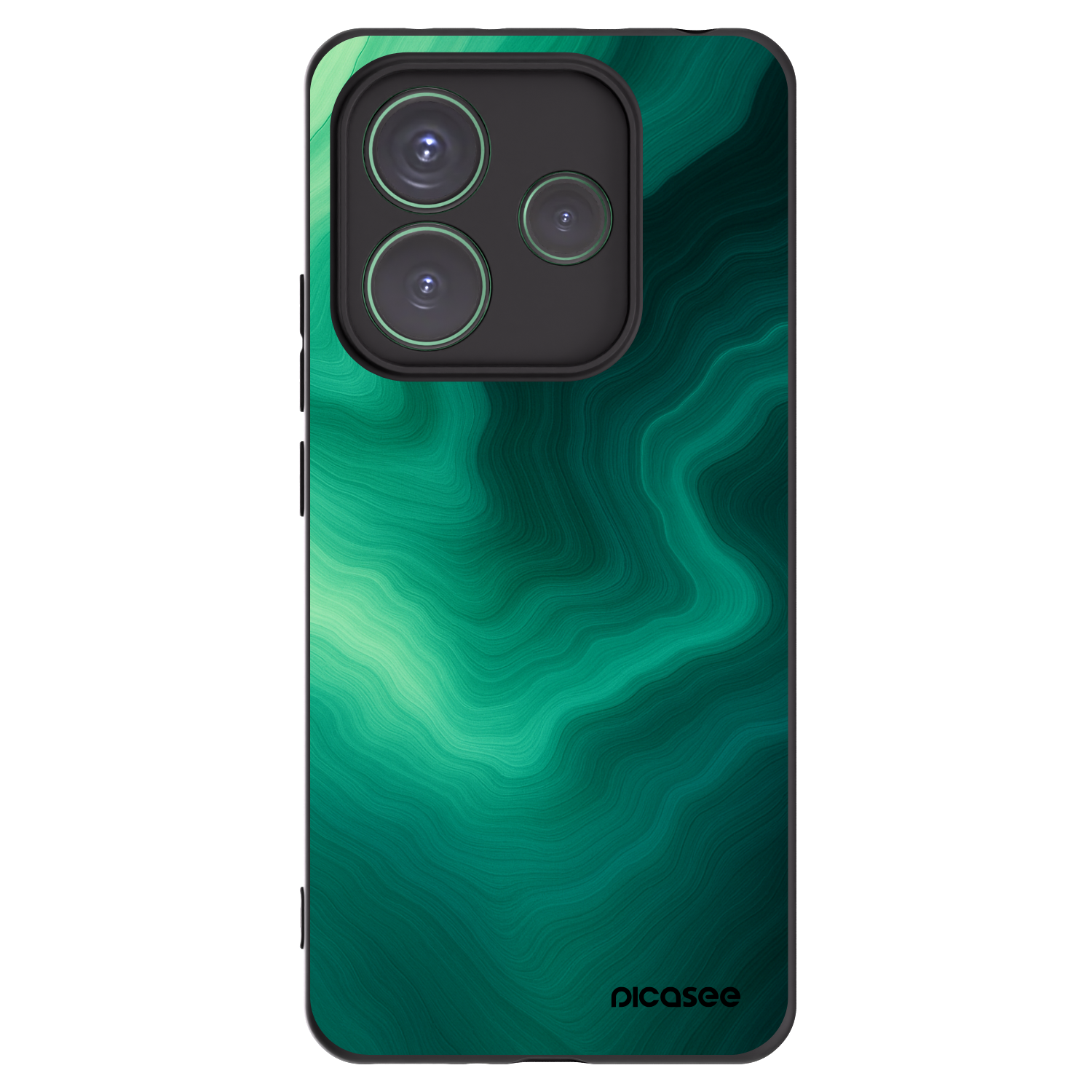 Picasee crna silikonska maskica za Xiaomi Redmi Note 14 5G - Malachite