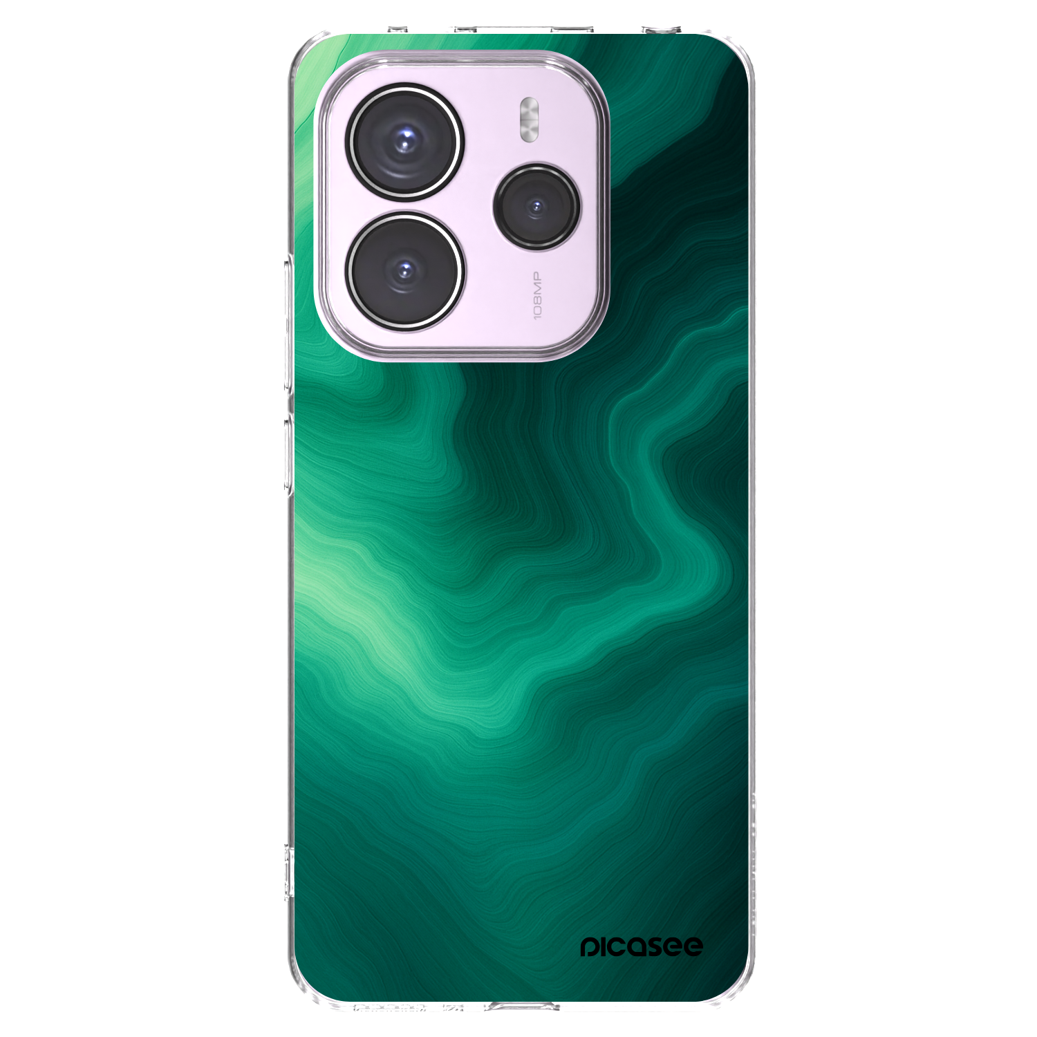 Picasee silikonska prozirna maskica za Xiaomi Redmi Note 14 5G - Malachite
