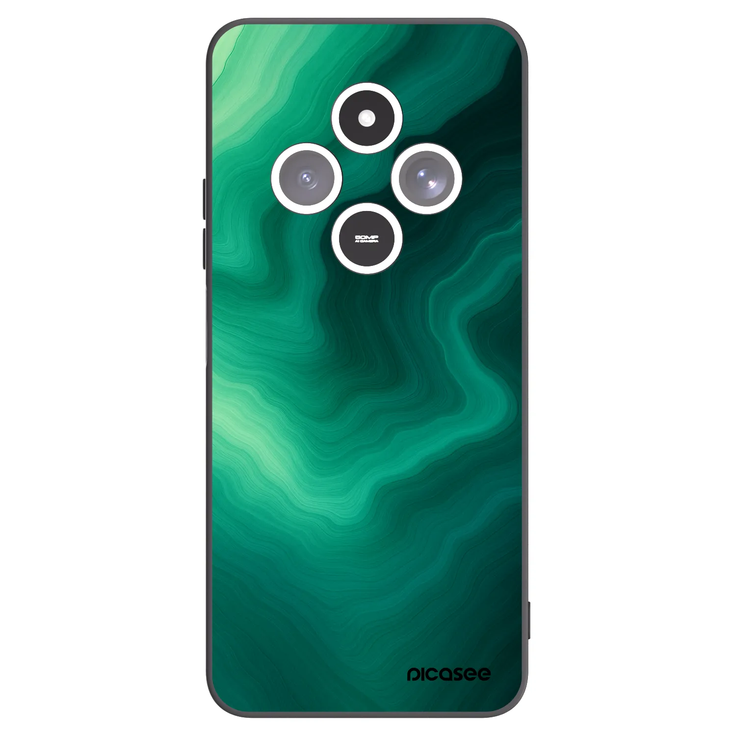 Picasee crna silikonska maskica za Xiaomi Redmi 14C - Malachite