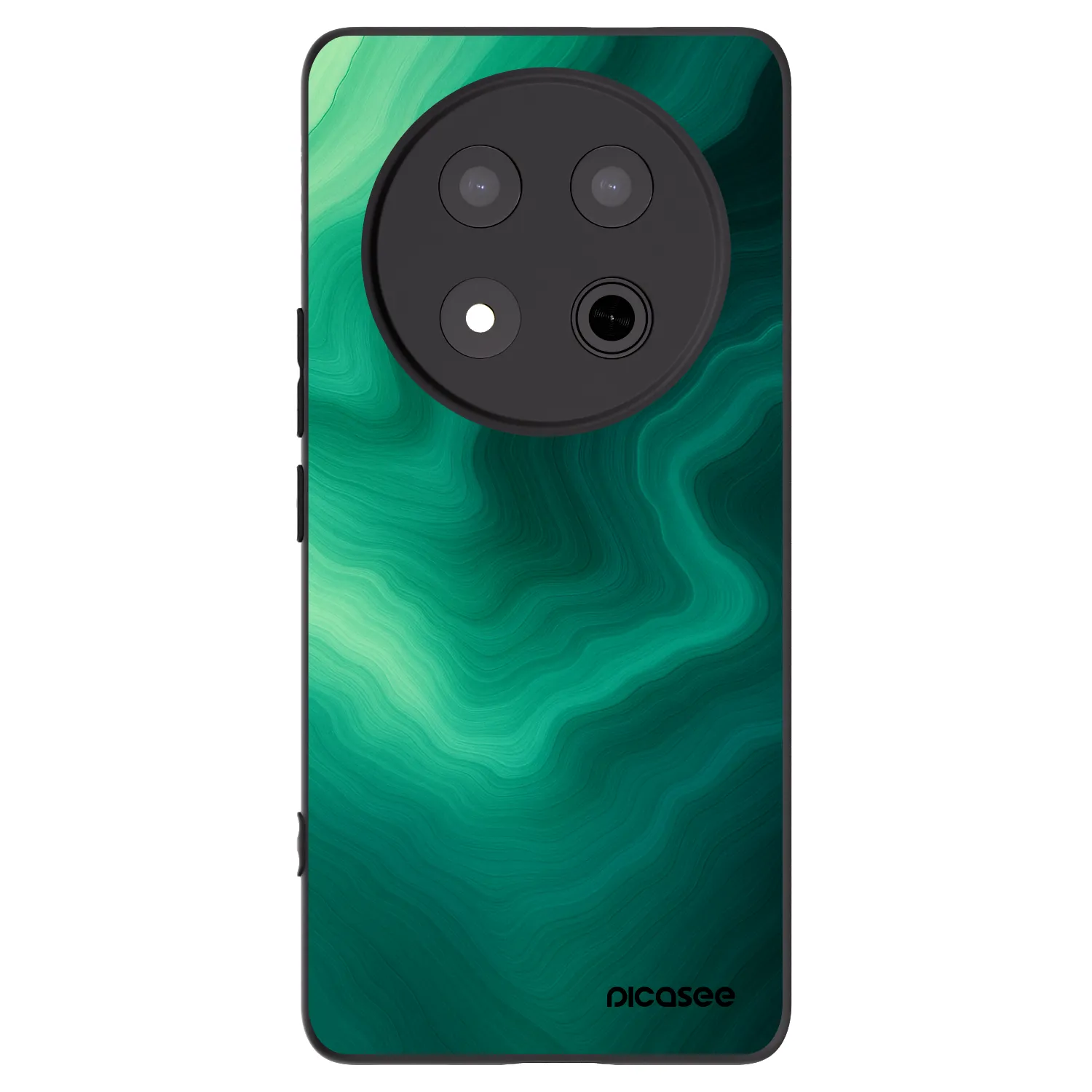 Picasee crna silikonska maskica za Honor Magic7 Lite 5G - Malachite