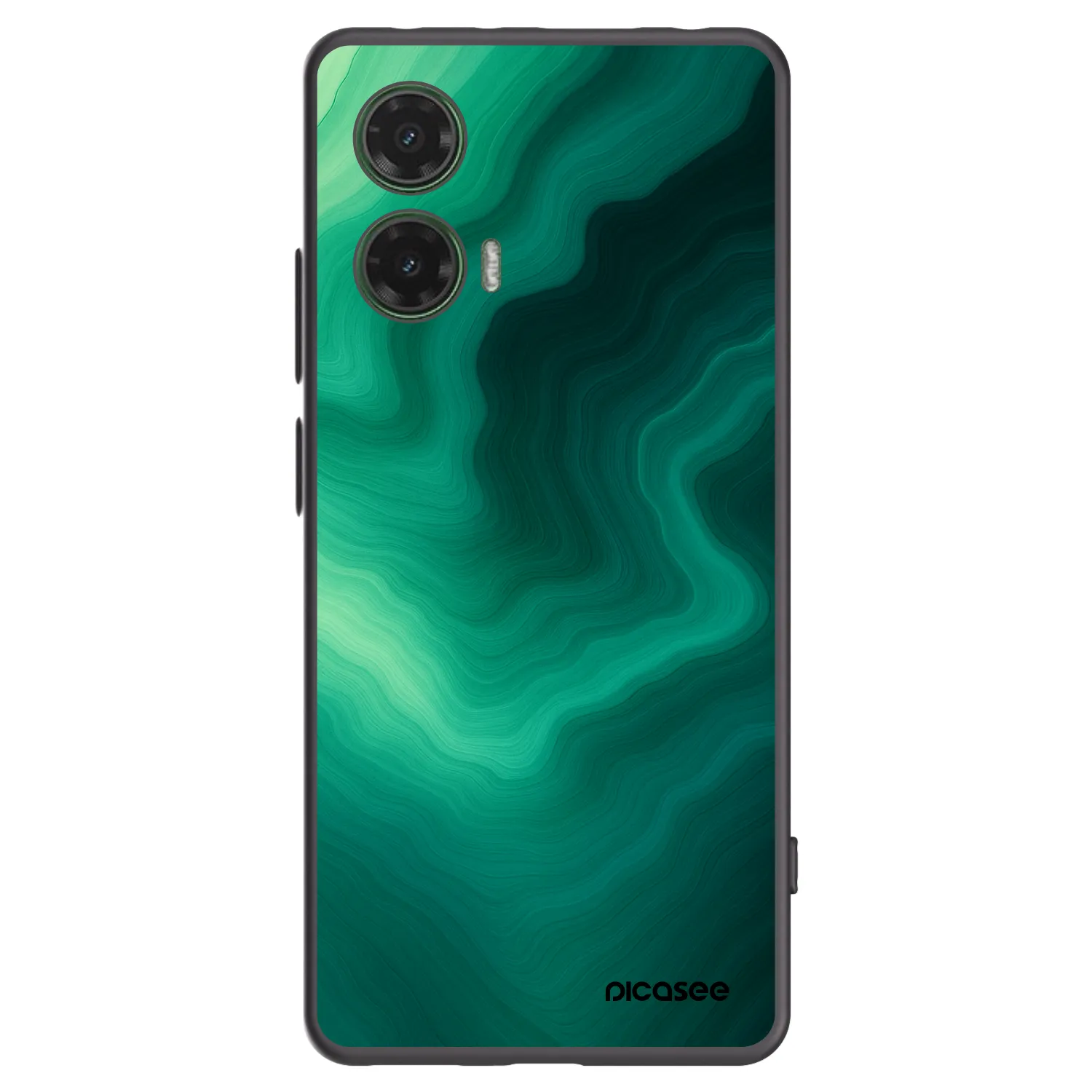 Picasee crna silikonska maskica za Motorola Moto G35 5G - Malachite