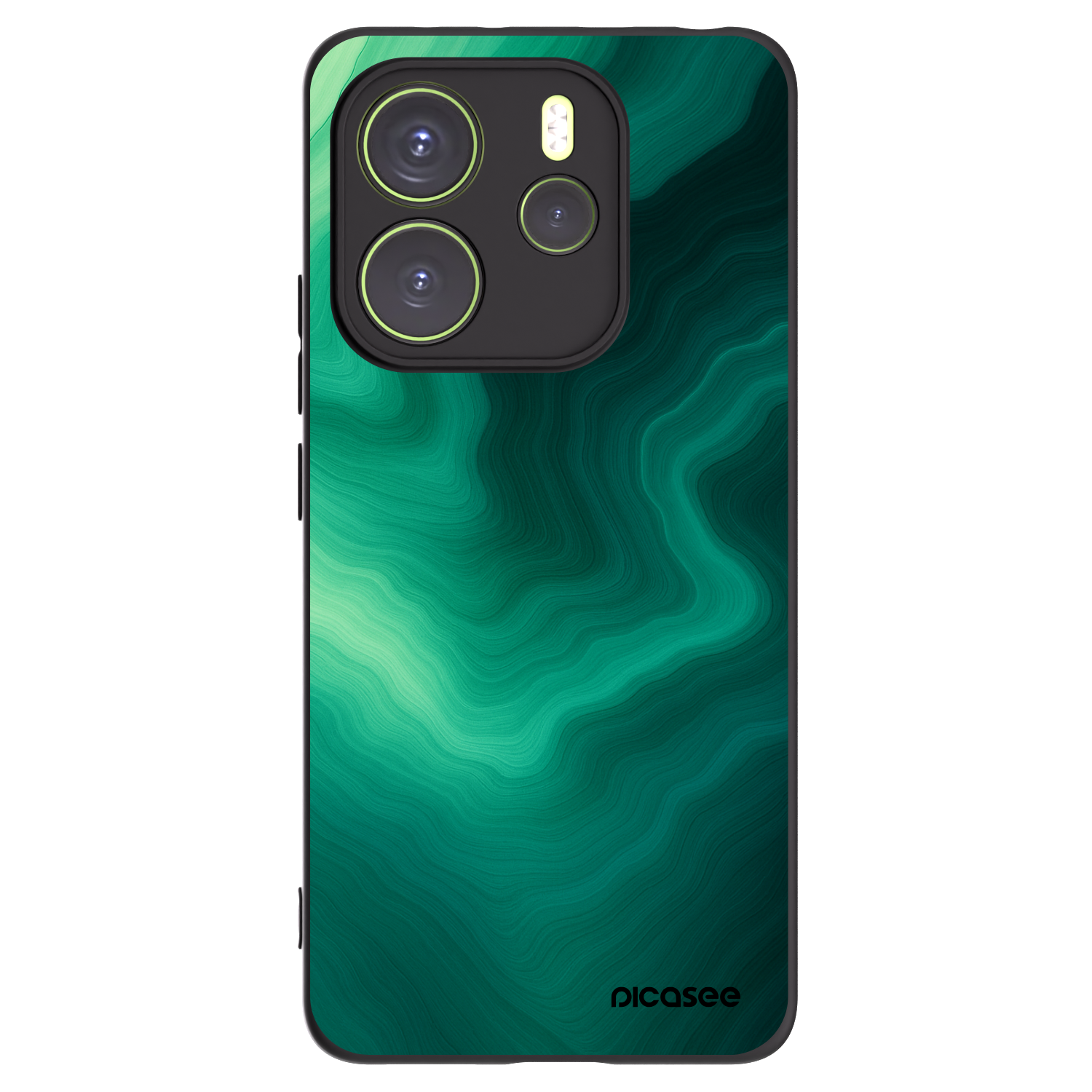 Picasee crna silikonska maskica za Xiaomi Redmi Note 14 4G - Malachite