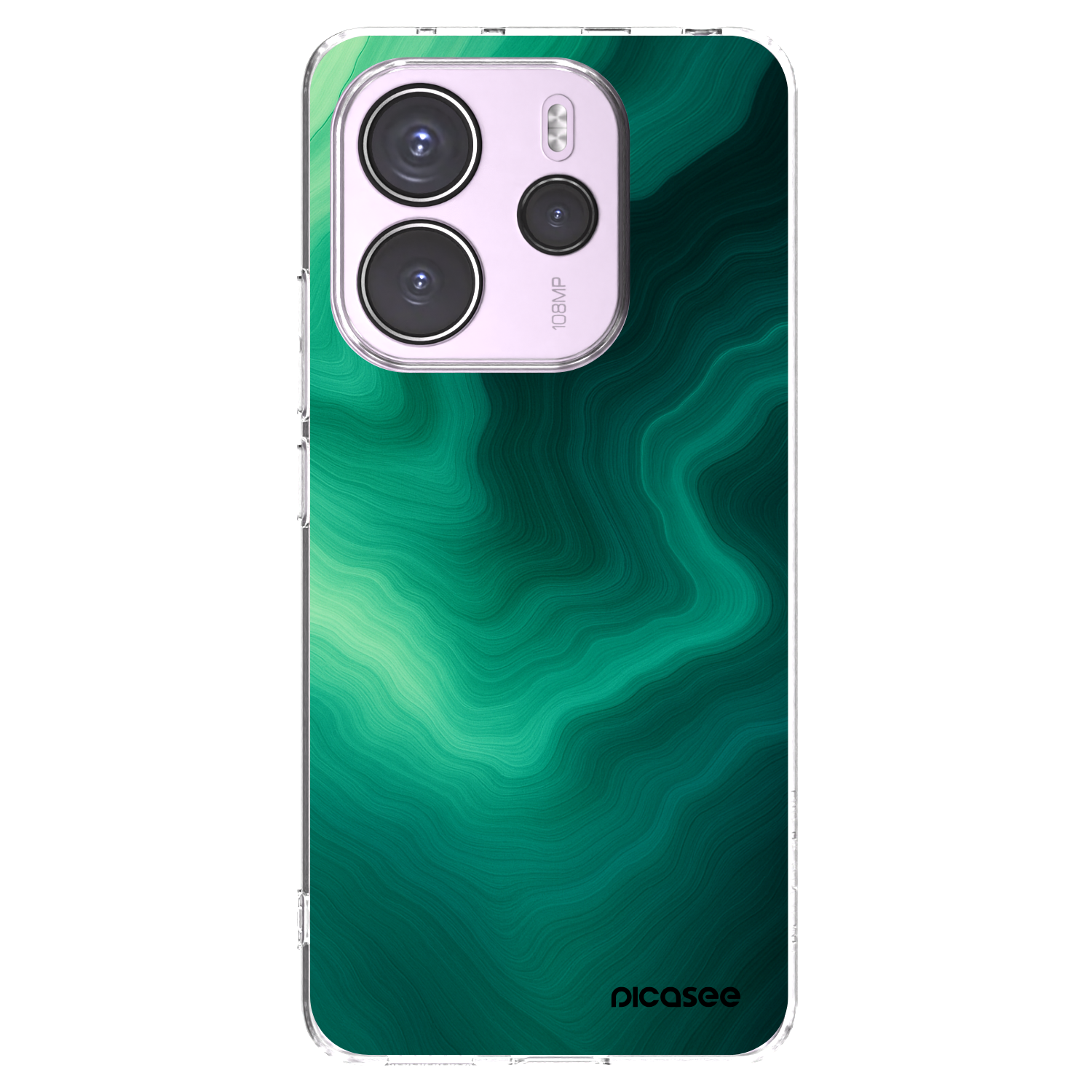 Picasee silikonska prozirna maskica za Xiaomi Redmi Note 14 4G - Malachite