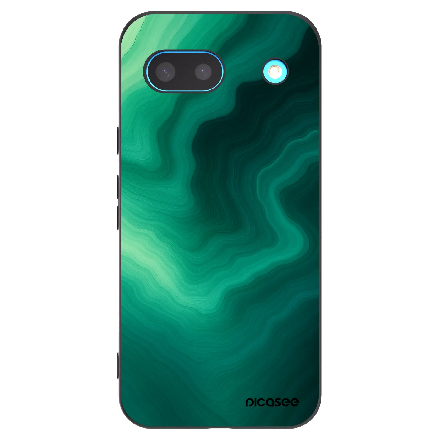 Picasee crna silikonska maskica za Google Pixel 8a - Malachite