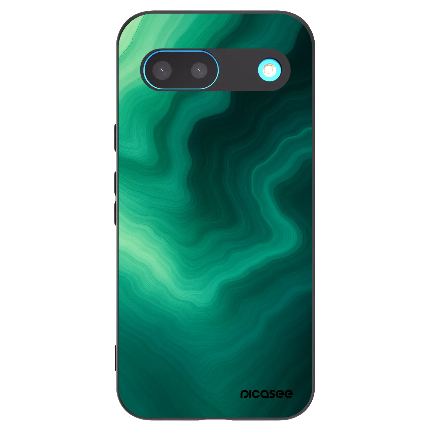 Picasee crna silikonska maskica za Google Pixel 8 - Malachite