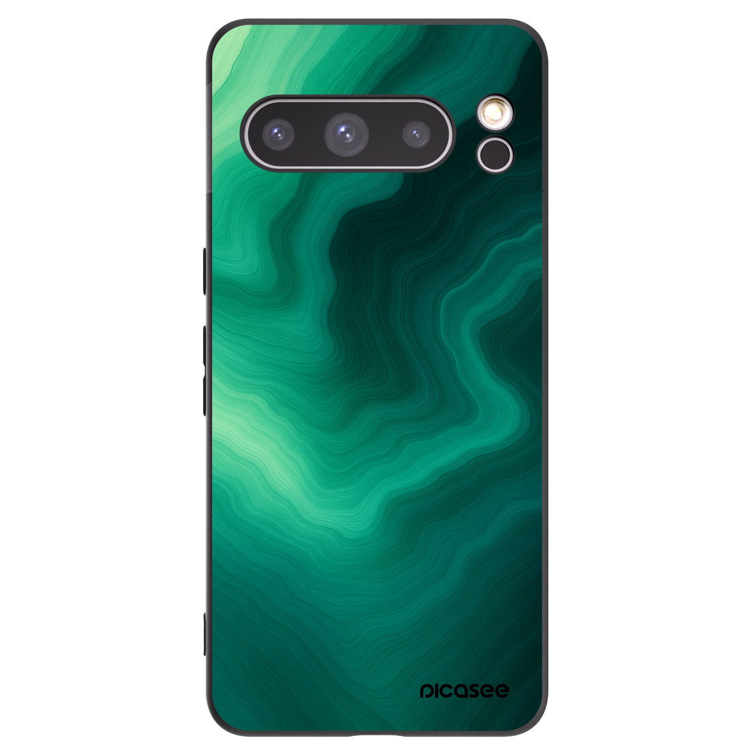Picasee crna silikonska maskica za Google Pixel 8 Pro - Malachite