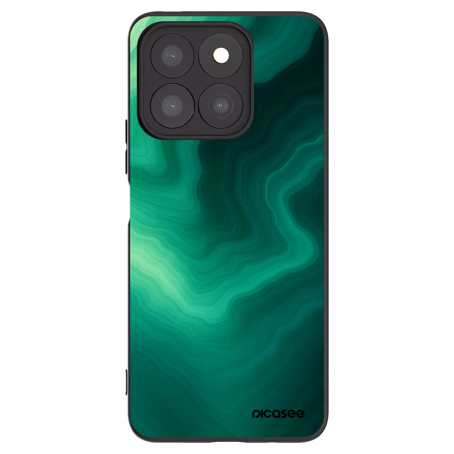 Picasee crna silikonska maskica za Honor X8c - Malachite