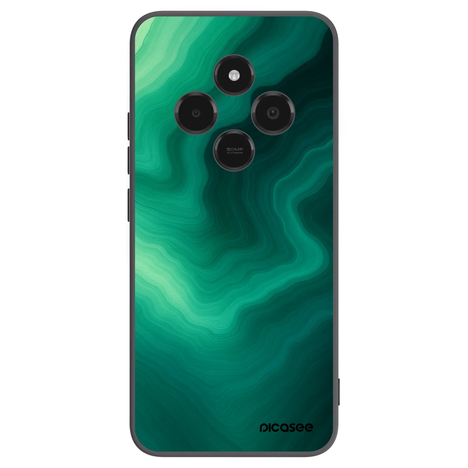 Picasee crna silikonska maskica za Xiaomi Poco C75 - Malachite