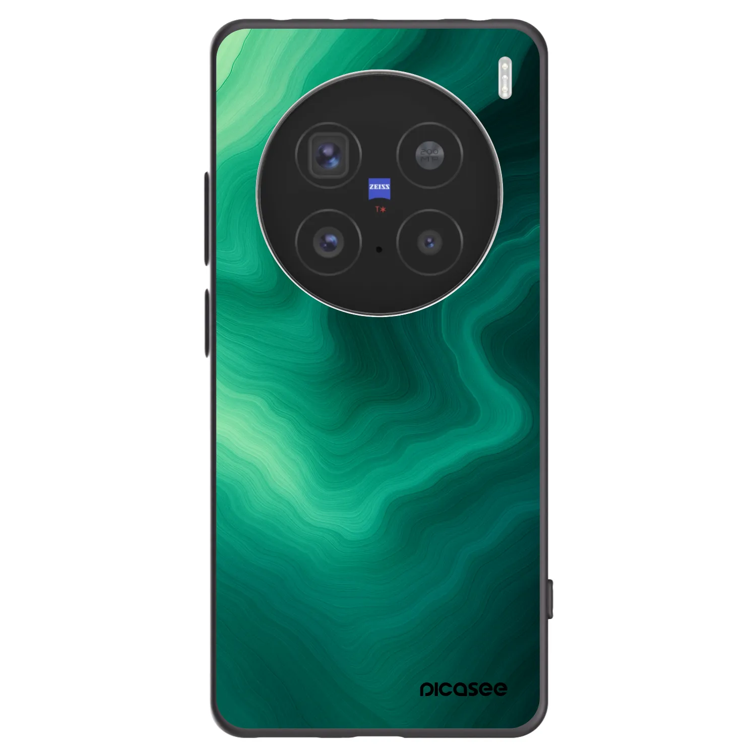 Picasee crna silikonska maskica za Vivo X200 Pro - Malachite