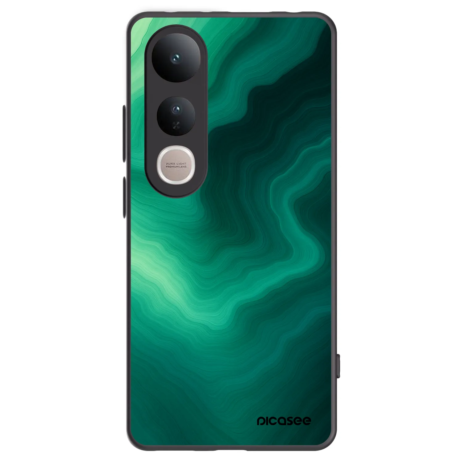 Picasee crna silikonska maskica za Vivo V50 Lite 5G - Malachite