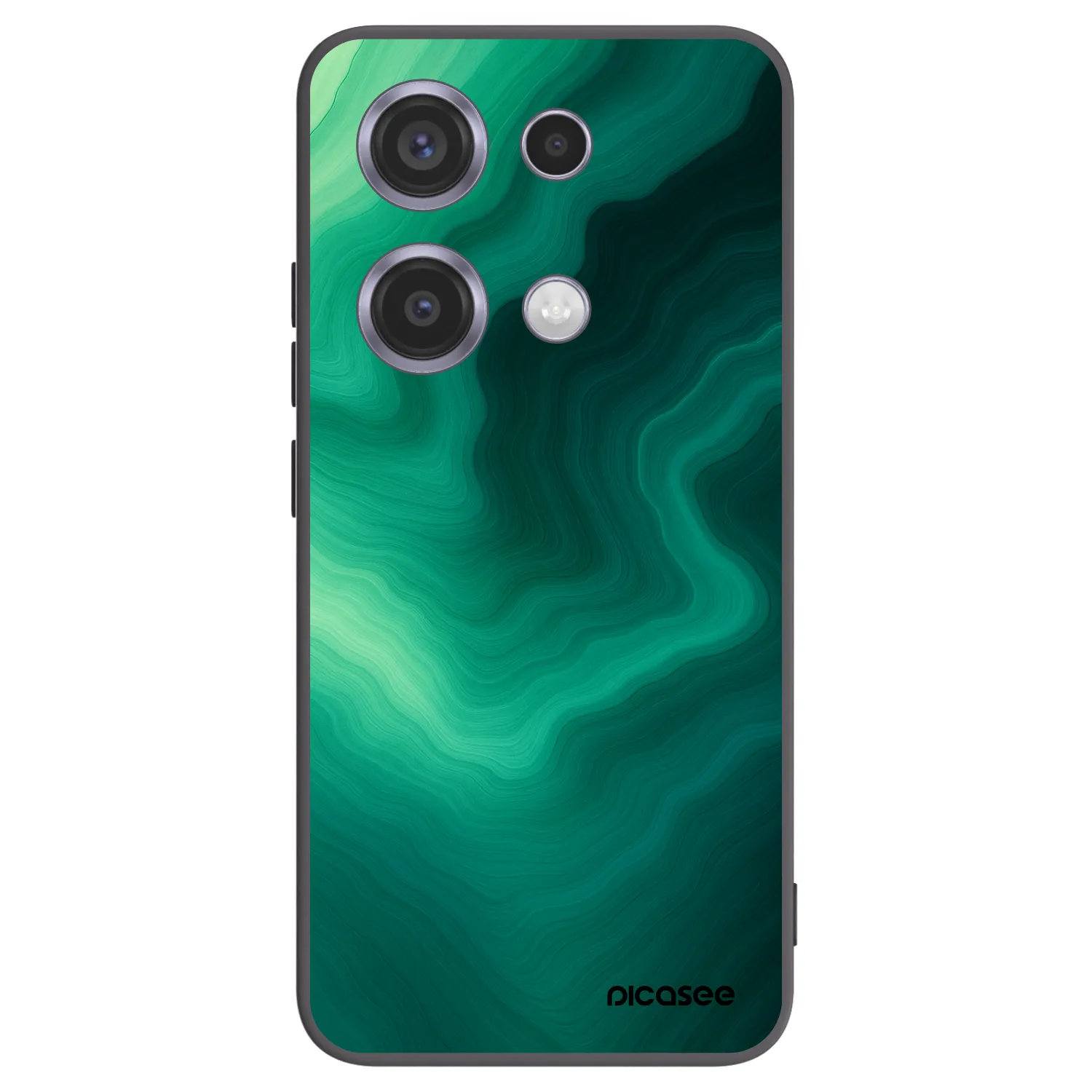 Picasee crna silikonska maskica za Xiaomi Redmi Note 14S - Malachite