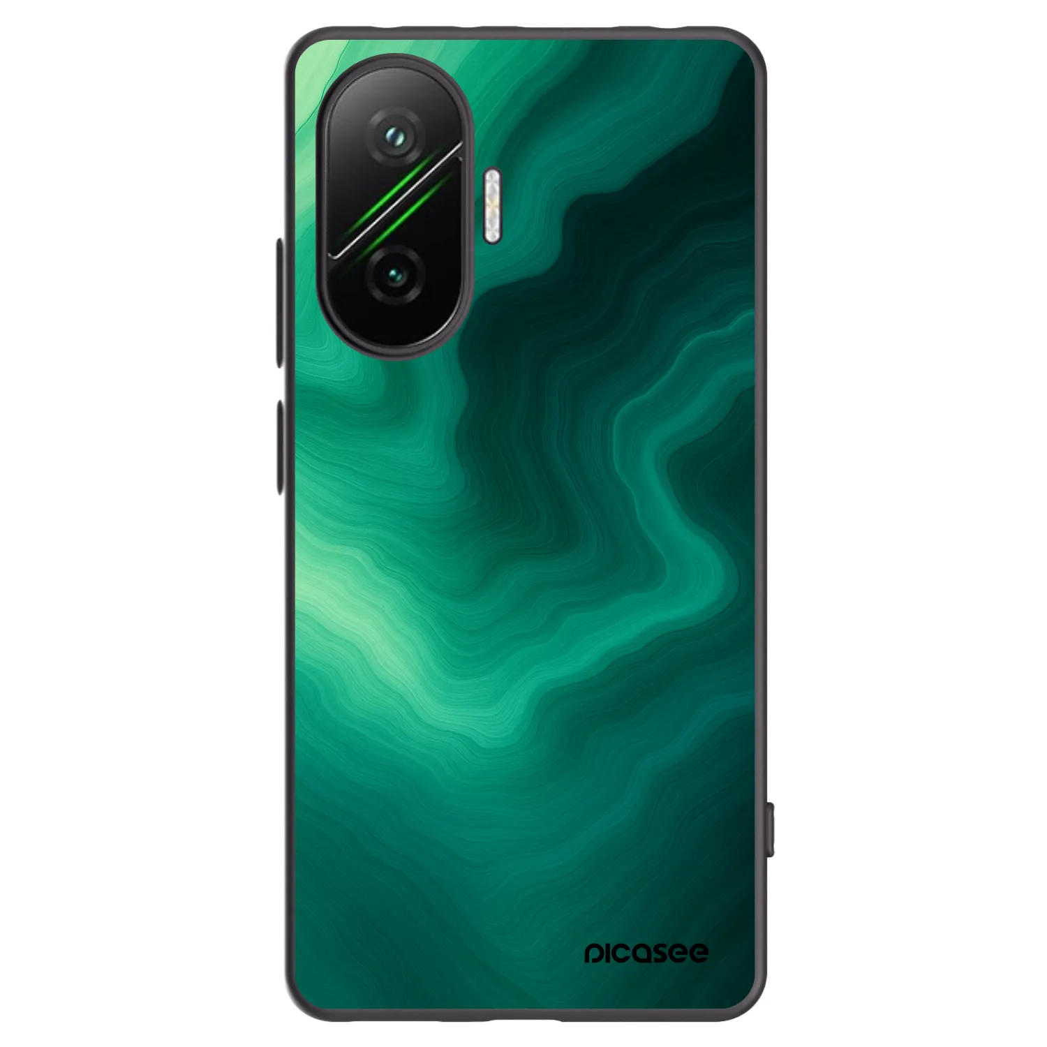 Picasee crna silikonska maskica za Xiaomi Poco F7 5G - Malachite