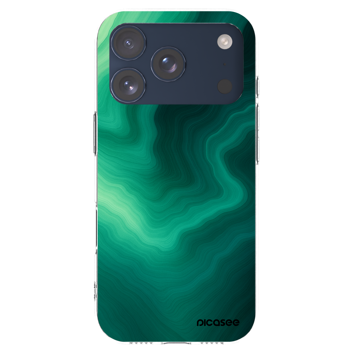 Picasee silikonska prozirna maskica za Apple iPhone 17 Pro - Malachite