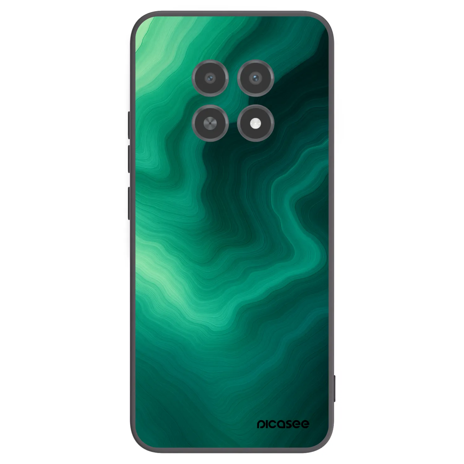 Picasee crna silikonska maskica za Realme 12X - Malachite