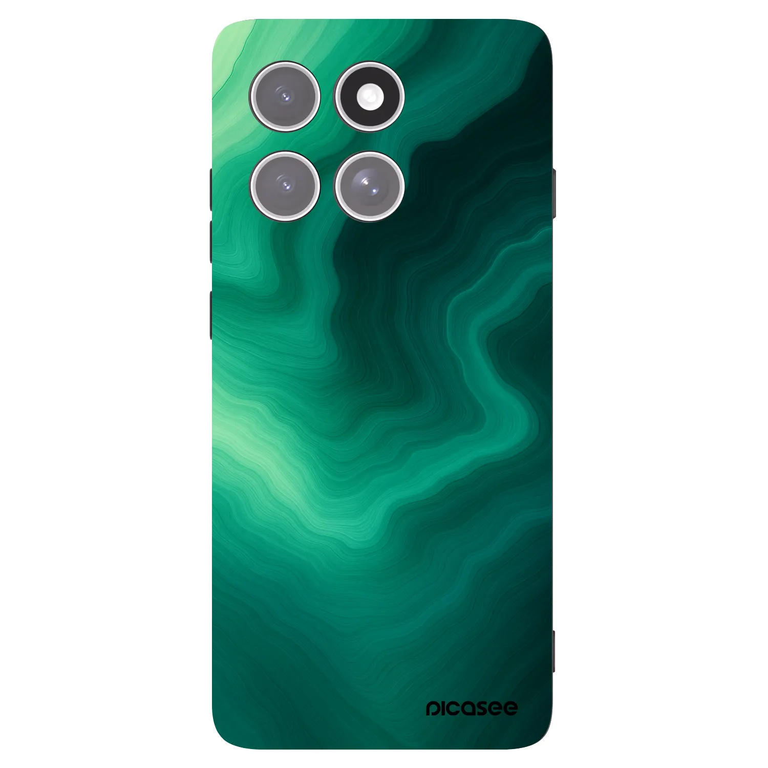 Picasee crna silikonska maskica za Motorola Edge 60 Pro - Malachite