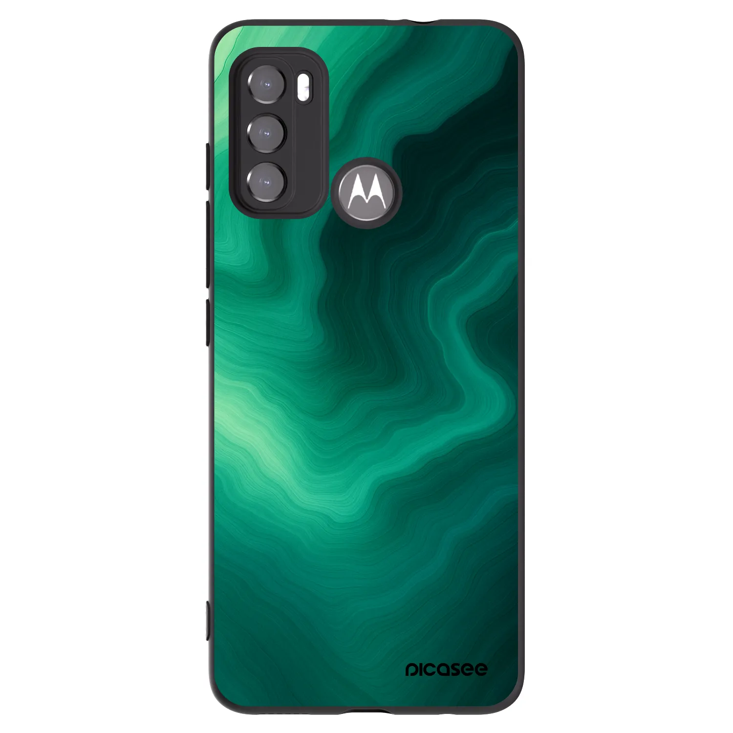 Picasee crna silikonska maskica za Motorola Edge 60 5G - Malachite