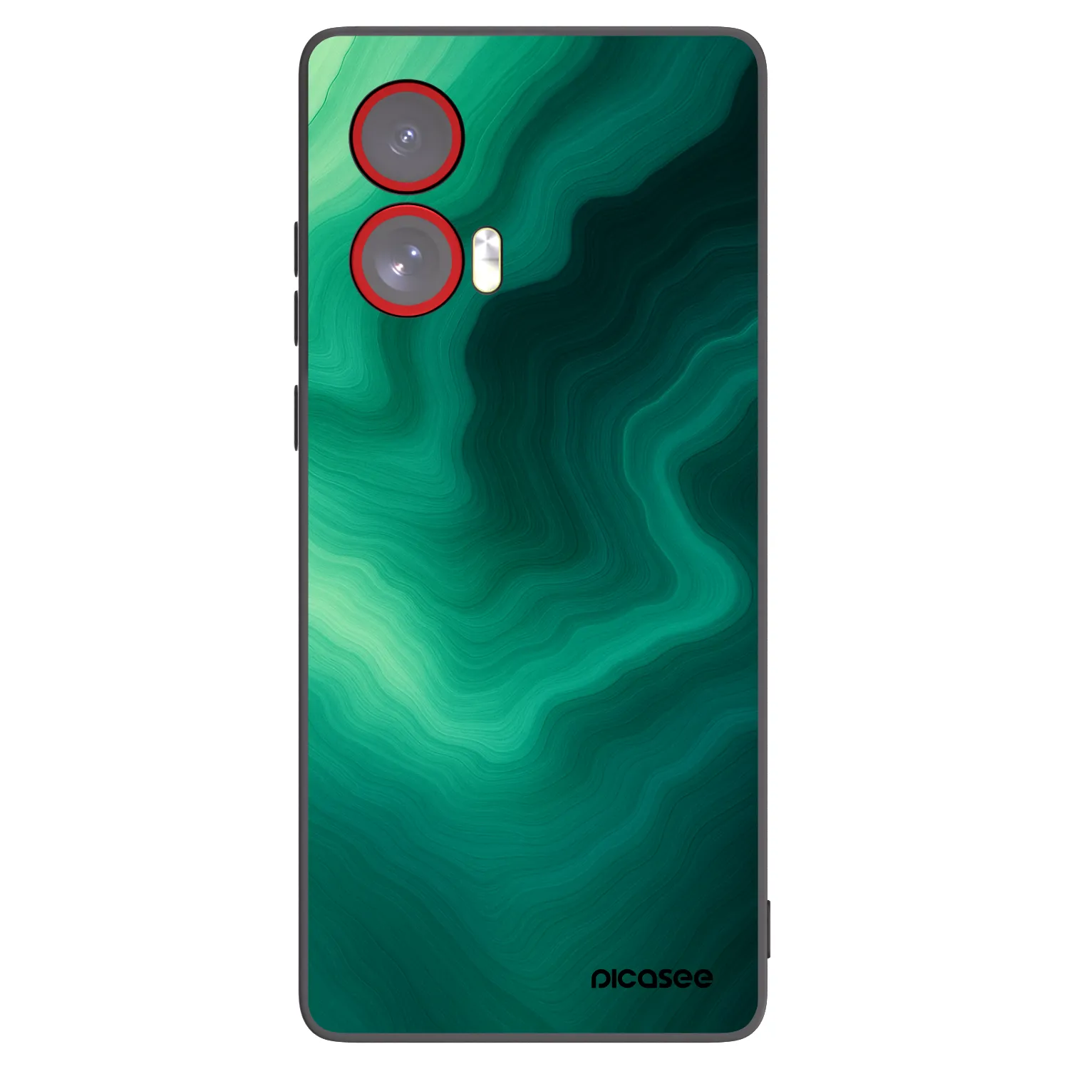 Picasee crna silikonska maskica za Motorola Edge 50 Fusion - Malachite