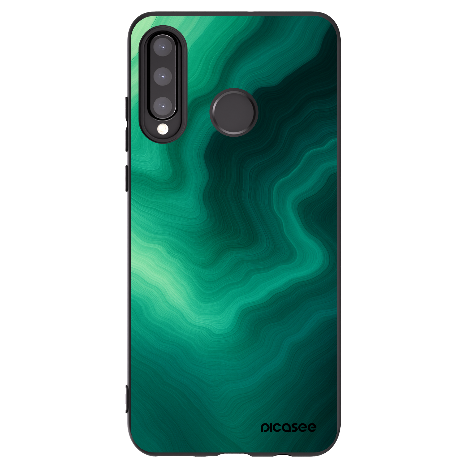 Picasee crna silikonska maskica za Huawei P30 Lite - Malachite