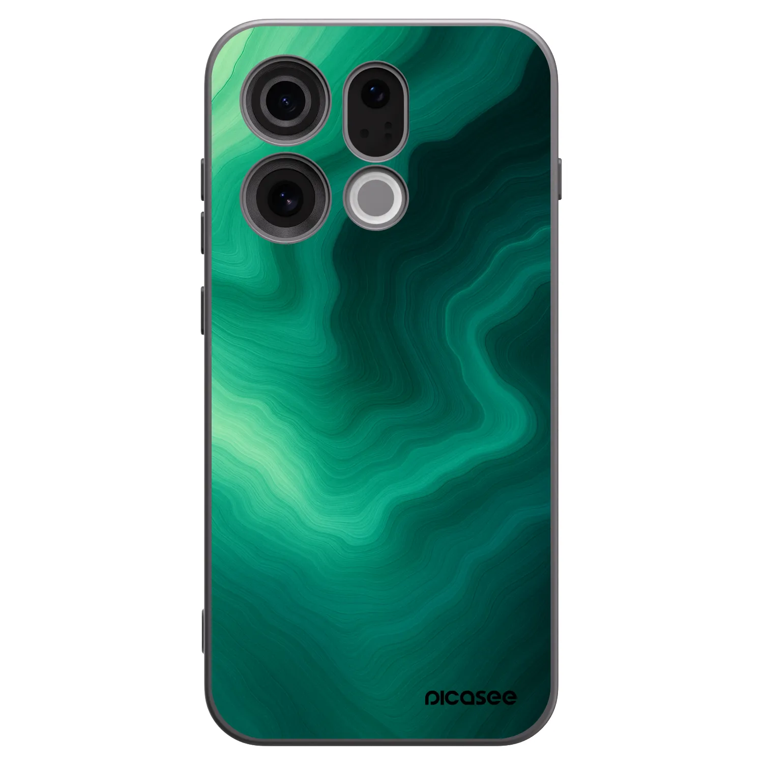 Picasee crna silikonska maskica za OPPO Find X9 - Malachite