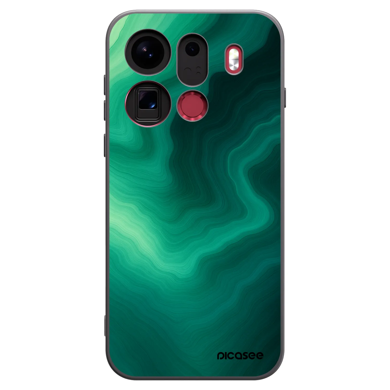 Picasee crna silikonska maskica za OPPO Find X9 Pro - Malachite