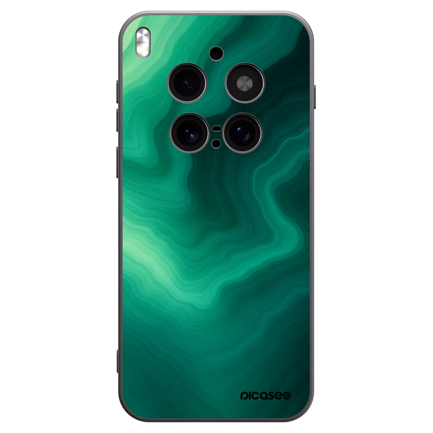 Picasee crna silikonska maskica za Vivo X300 Pro - Malachite