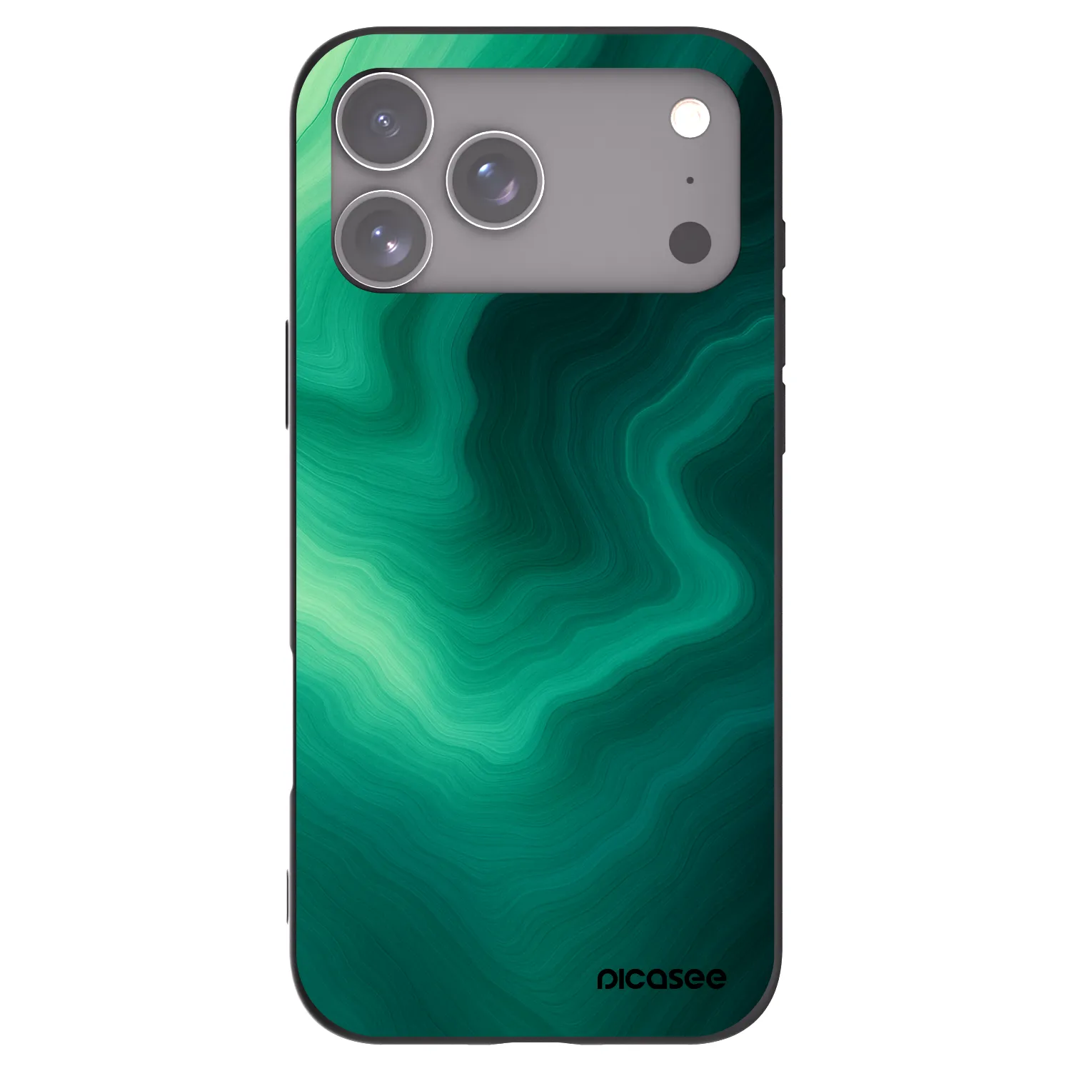 Picasee crna silikonska maskica za Apple iPhone 18 Pro Max - Malachite