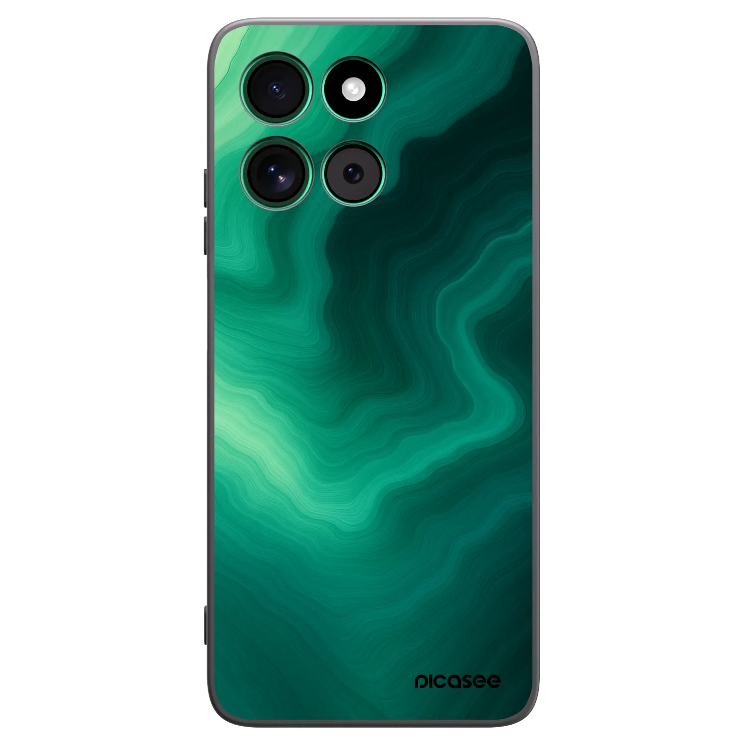 Picasee crna silikonska maskica za Motorola Moto G57 Power - Malachite