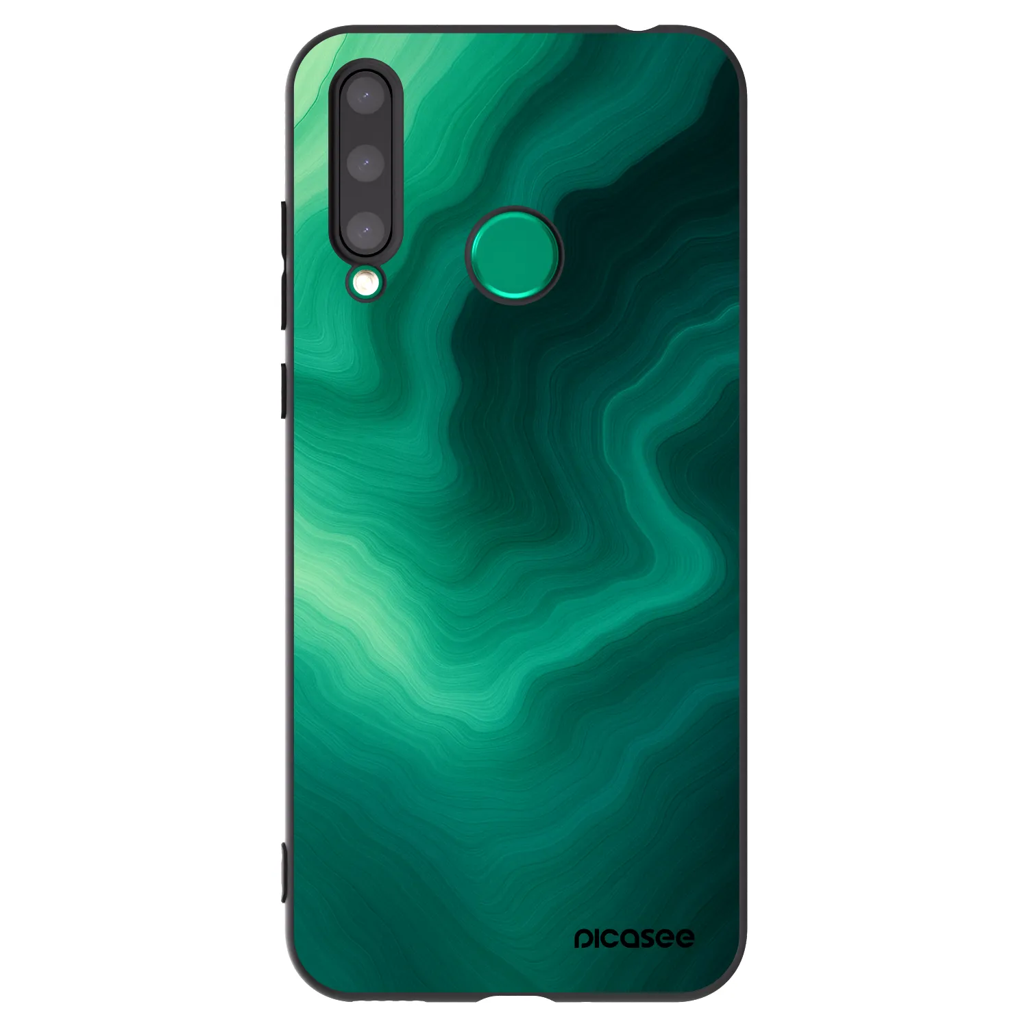 Picasee crna silikonska maskica za Honor 20 Lite - Malachite