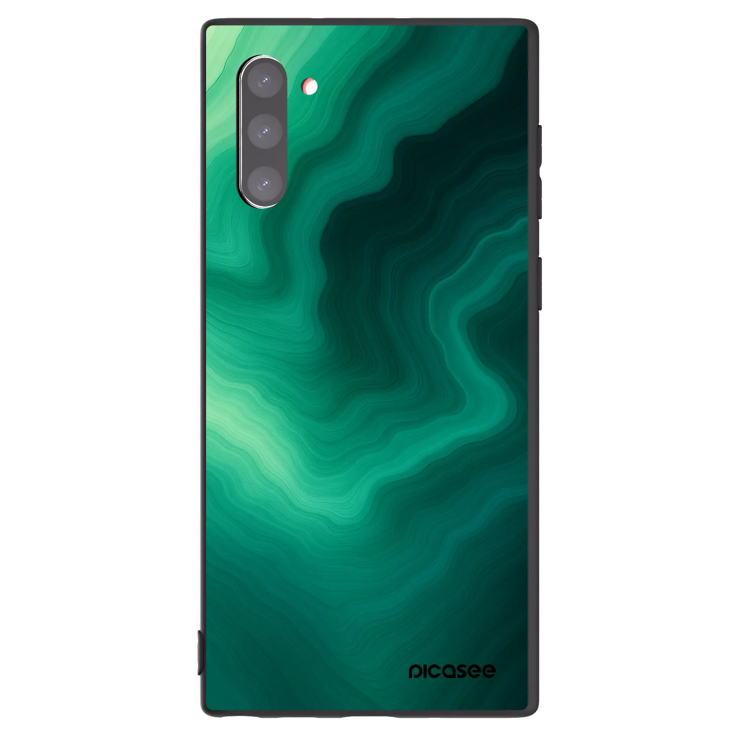 Picasee crna silikonska maskica za Samsung Galaxy Note 10 N970F - Malachite