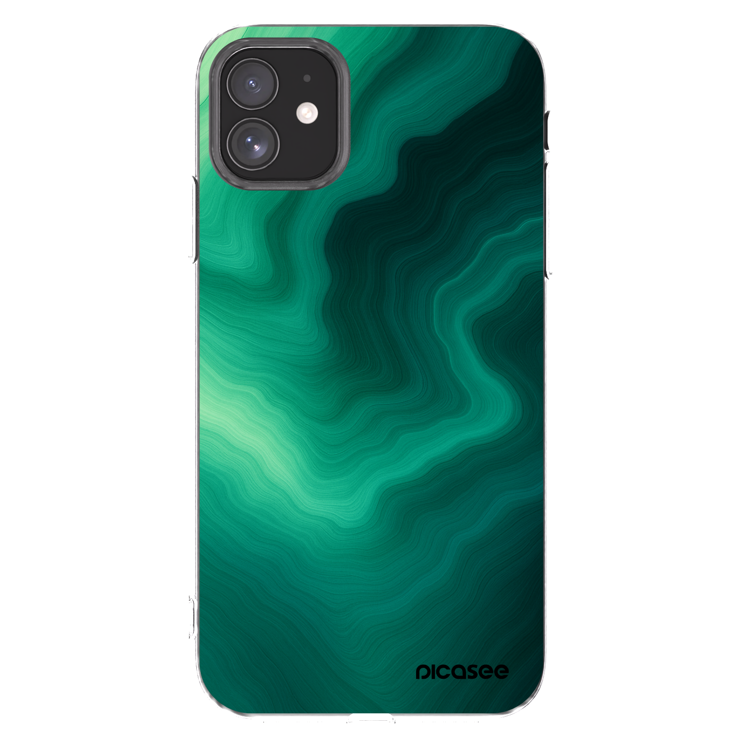 Picasee silikonska prozirna maskica za Apple iPhone 11 - Malachite