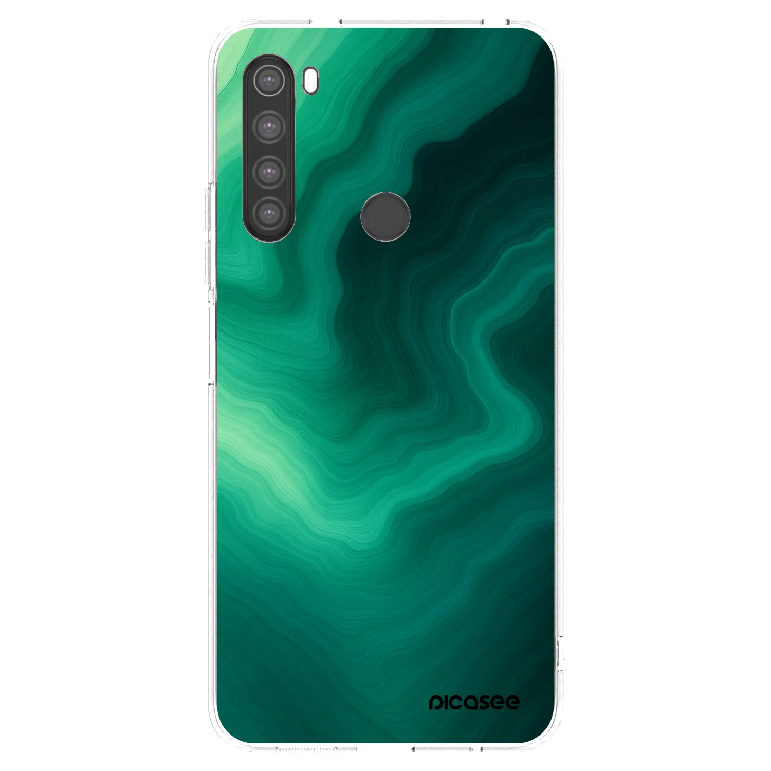 Picasee silikonska prozirna maskica za Xiaomi Redmi Note 8 - Malachite