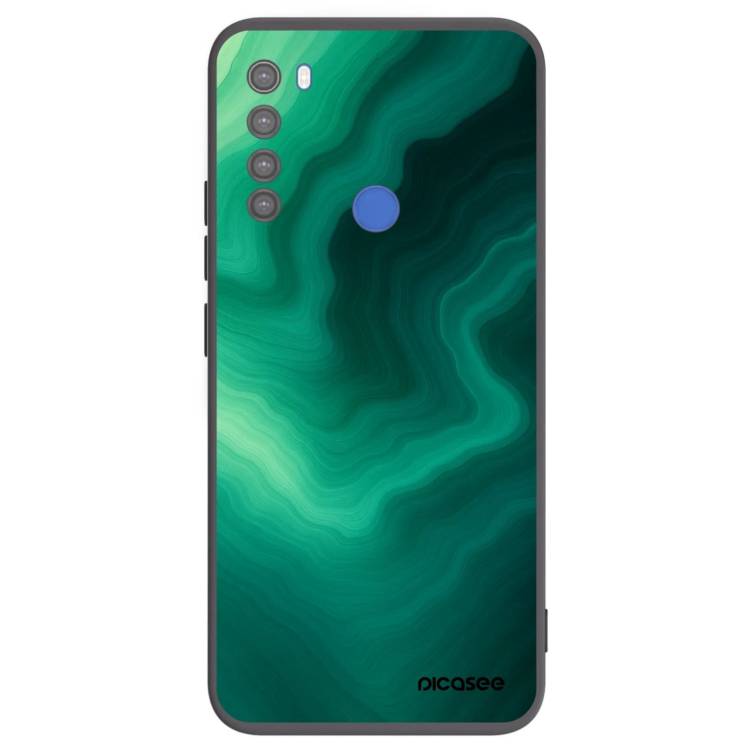 Picasee crna silikonska maskica za Xiaomi Redmi Note 8T - Malachite