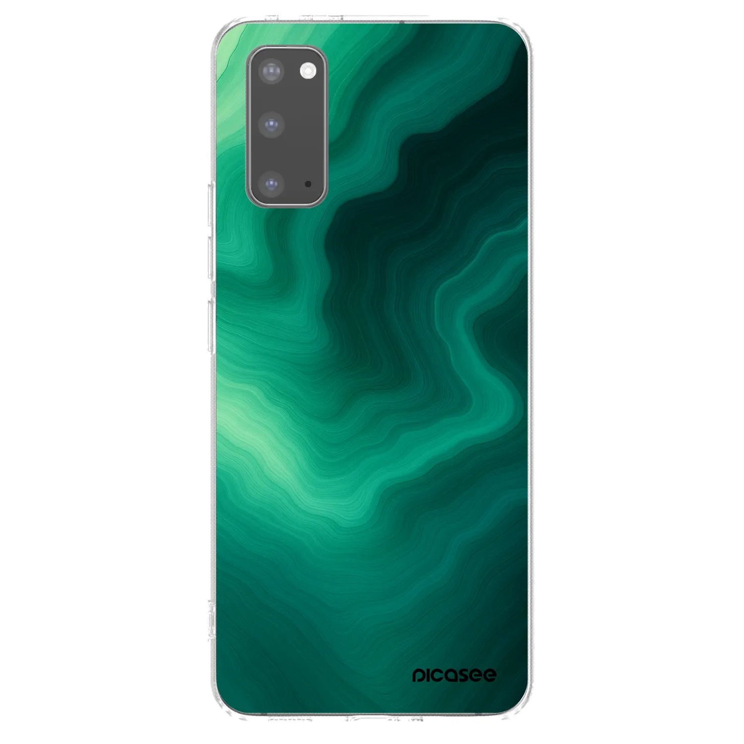 Picasee silikonska prozirna maskica za Samsung Galaxy S20 G980F - Malachite
