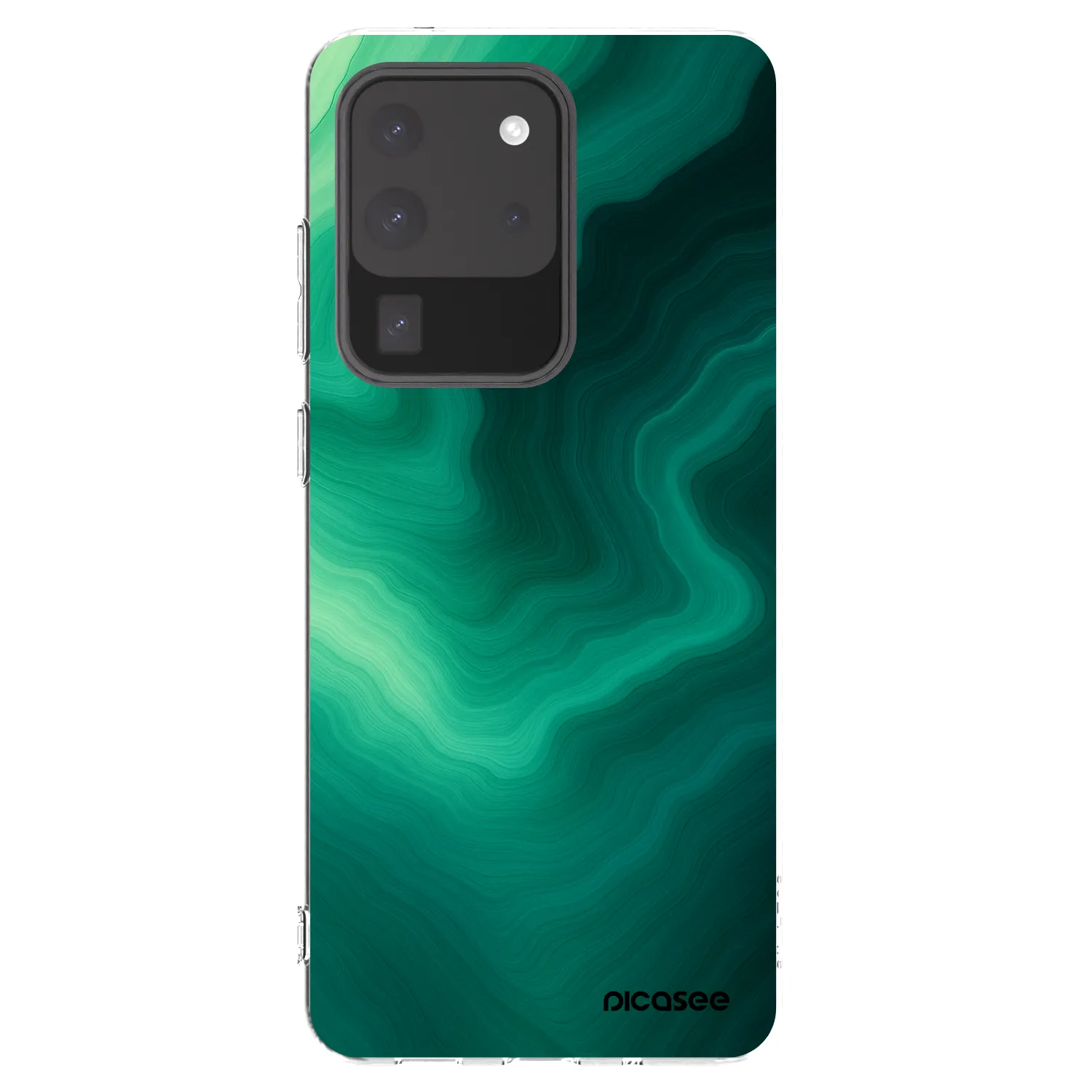 Picasee silikonska prozirna maskica za Samsung Galaxy S20 Ultra 5G G988F - Malachite