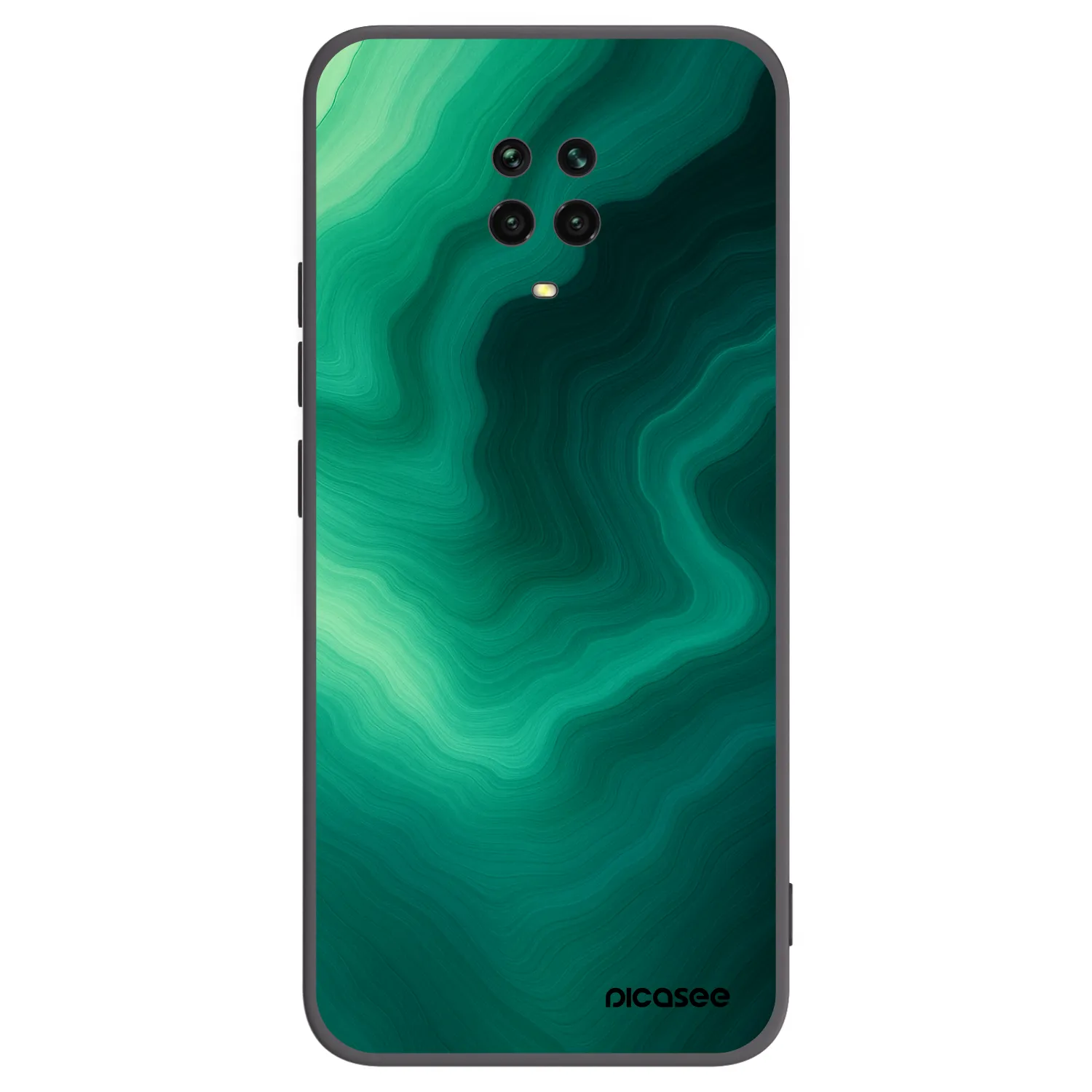 Picasee crna silikonska maskica za Xiaomi Redmi Note 9 Pro - Malachite