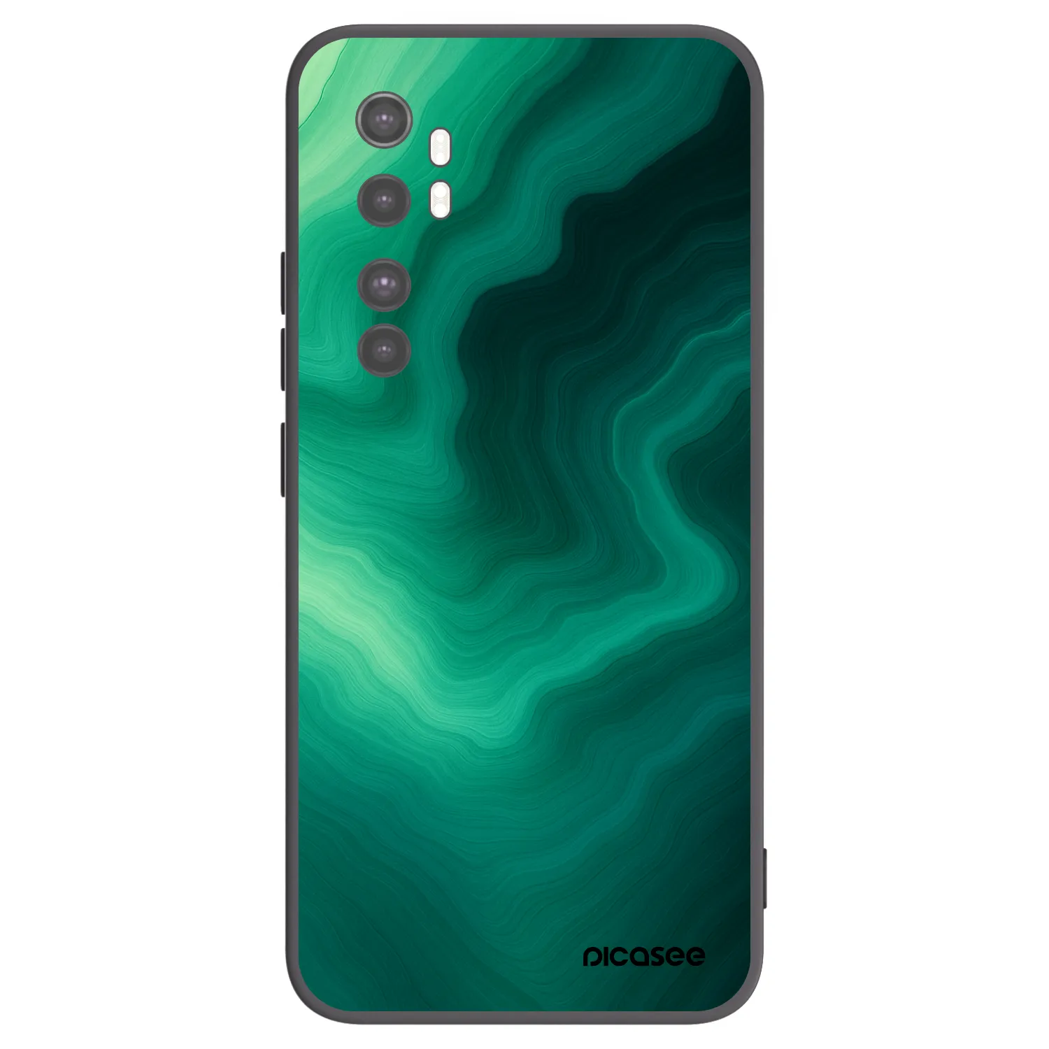 Picasee crna silikonska maskica za Xiaomi Mi Note 10 Lite - Malachite