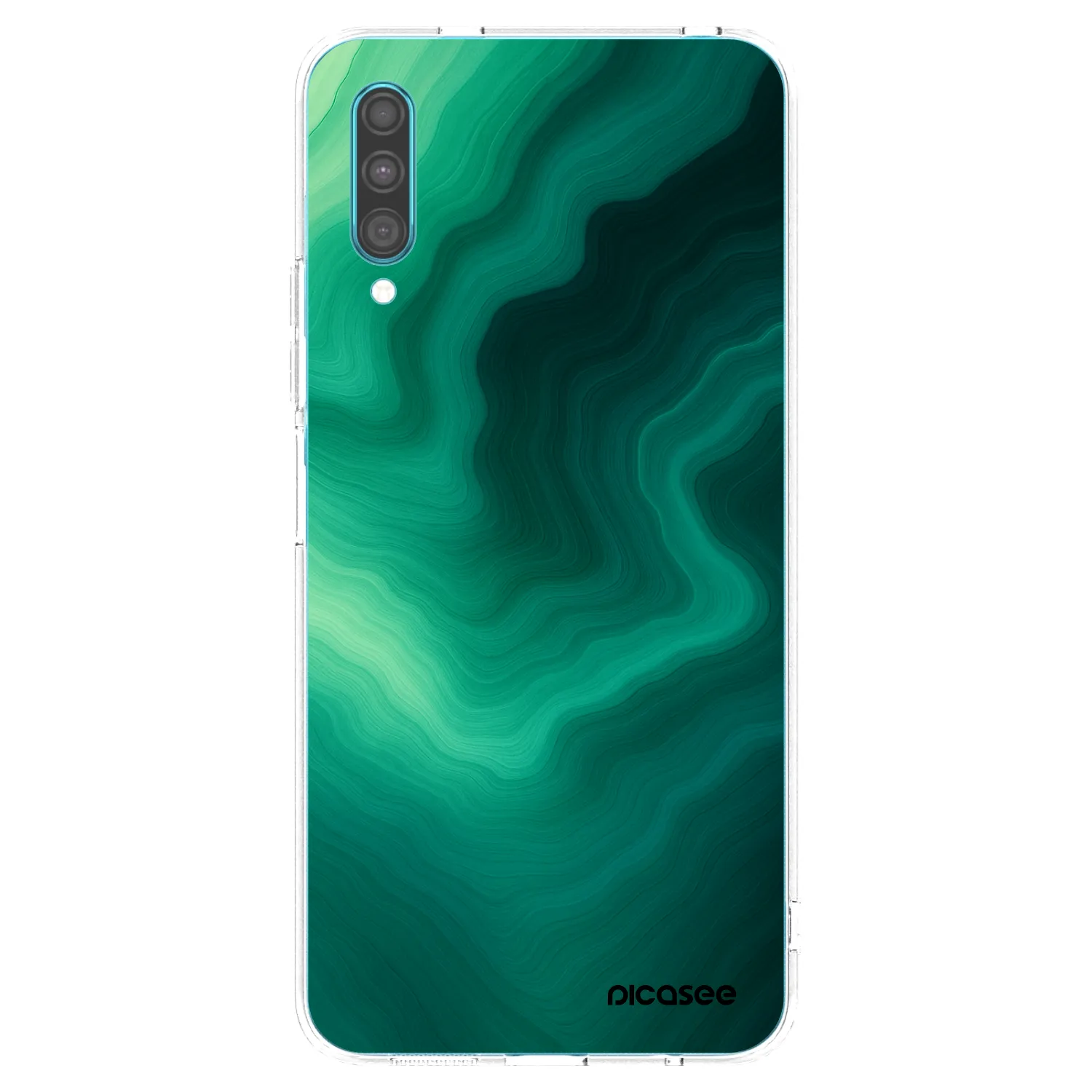 Picasee silikonska prozirna maskica za Samsung Galaxy A30s A307F - Malachite