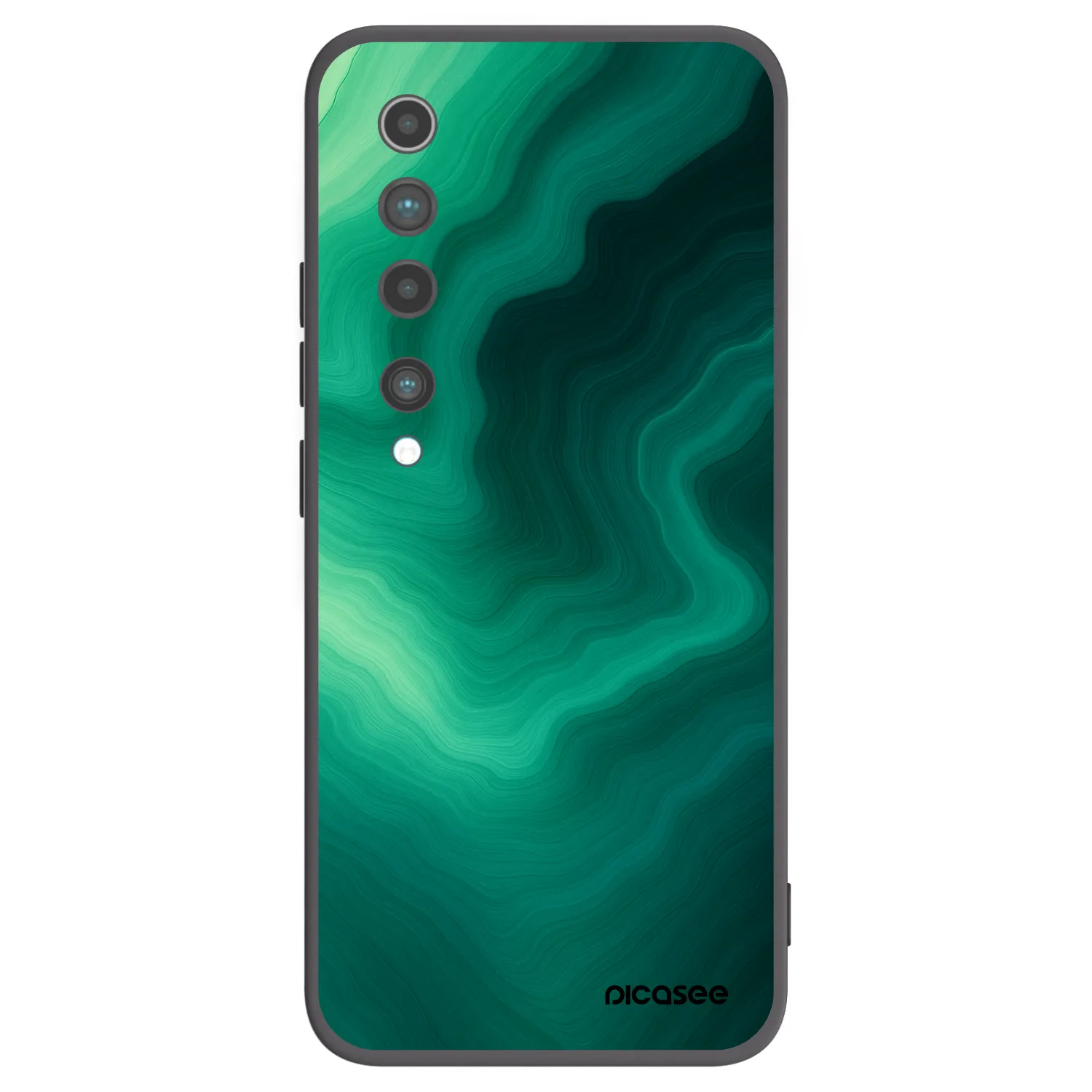 Picasee crna silikonska maskica za Xiaomi Mi 10 - Malachite