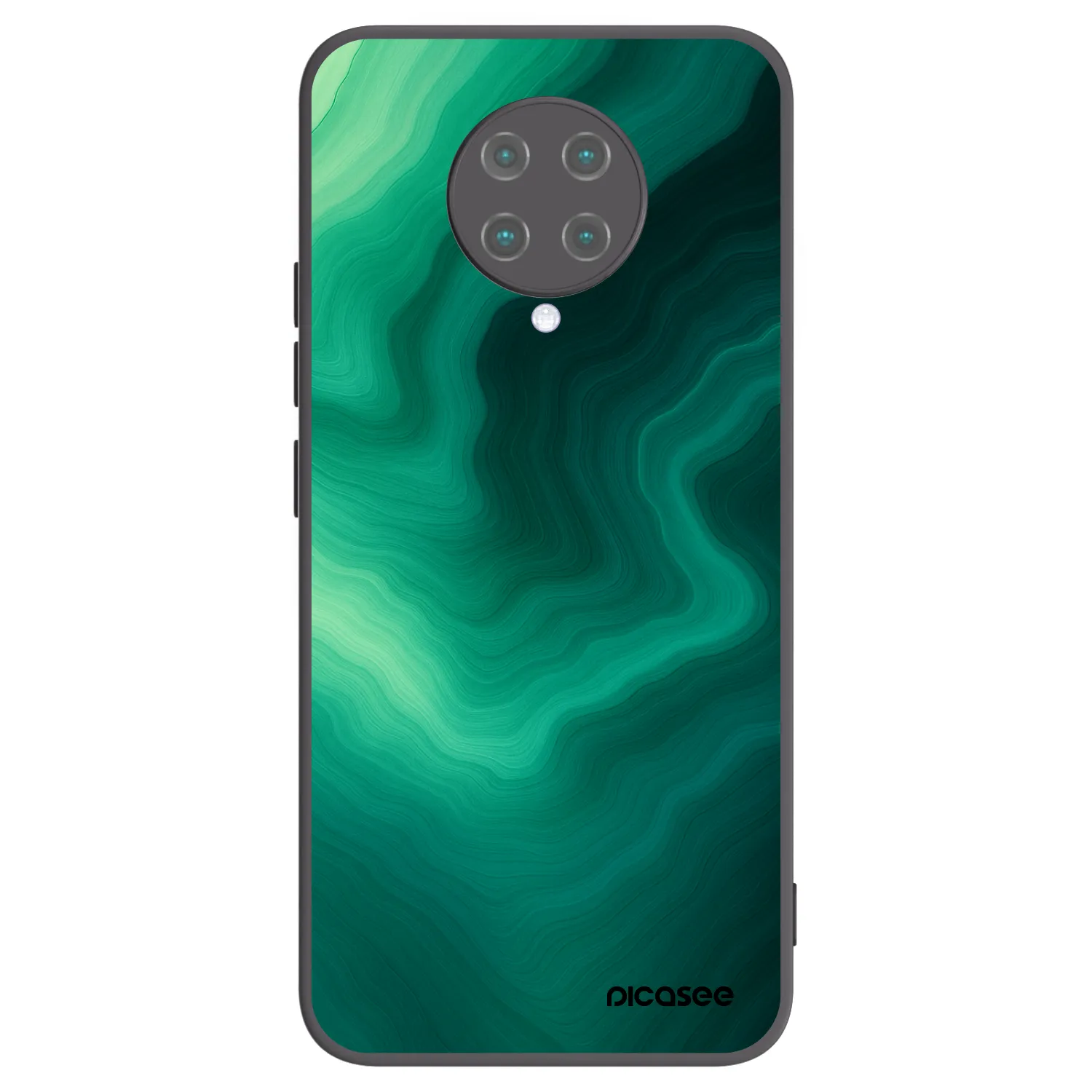 Picasee crna silikonska maskica za Xiaomi Poco F2 Pro - Malachite