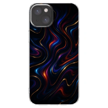 Picasee silikonska prozirna maskica za Apple iPhone 15 Plus - Noir