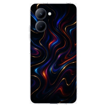 Picasee silikonska prozirna maskica za Realme C33 (2023) - Noir